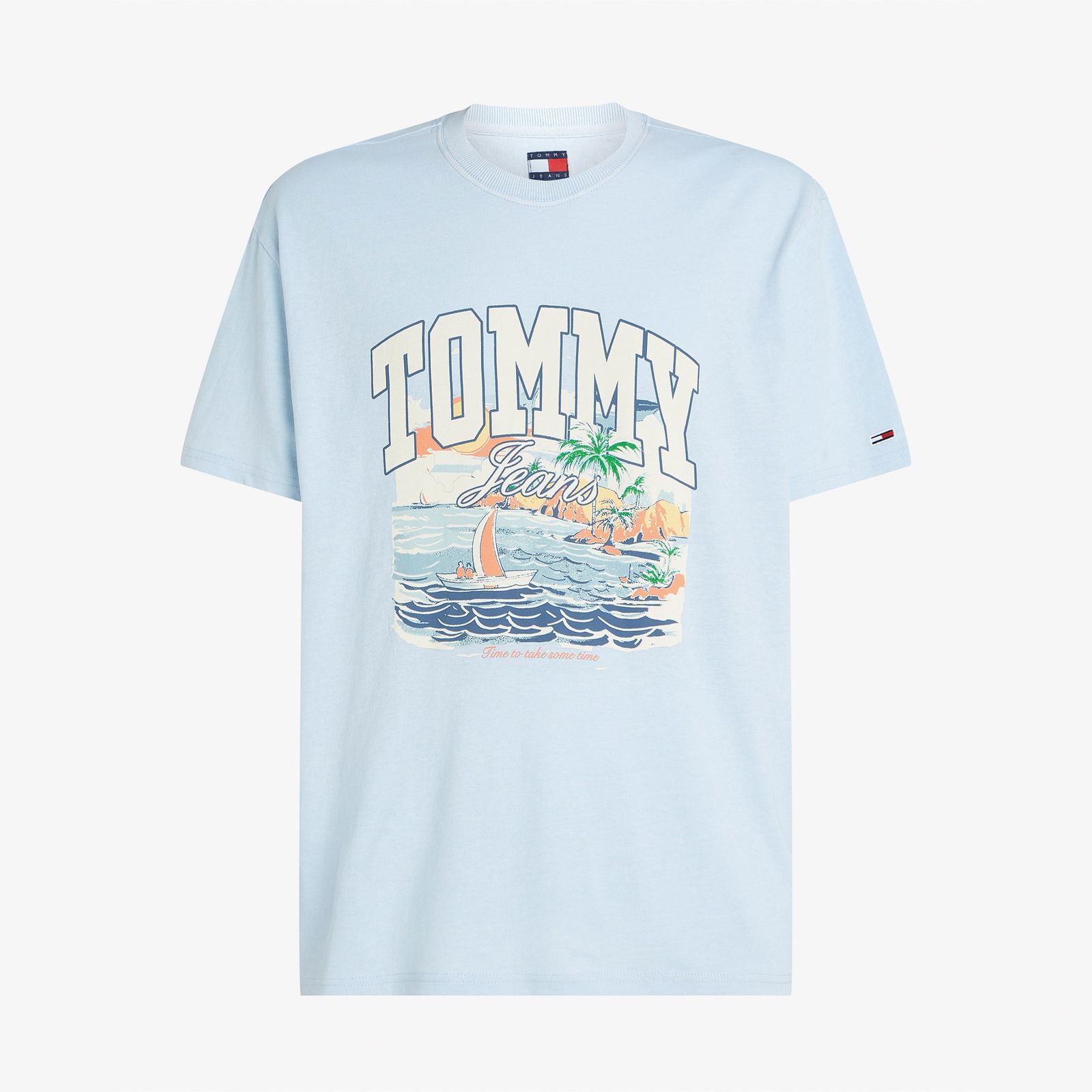 Tommy Jeans Rlx Arch Sailing Ext Erkek Mavi T-Shirt