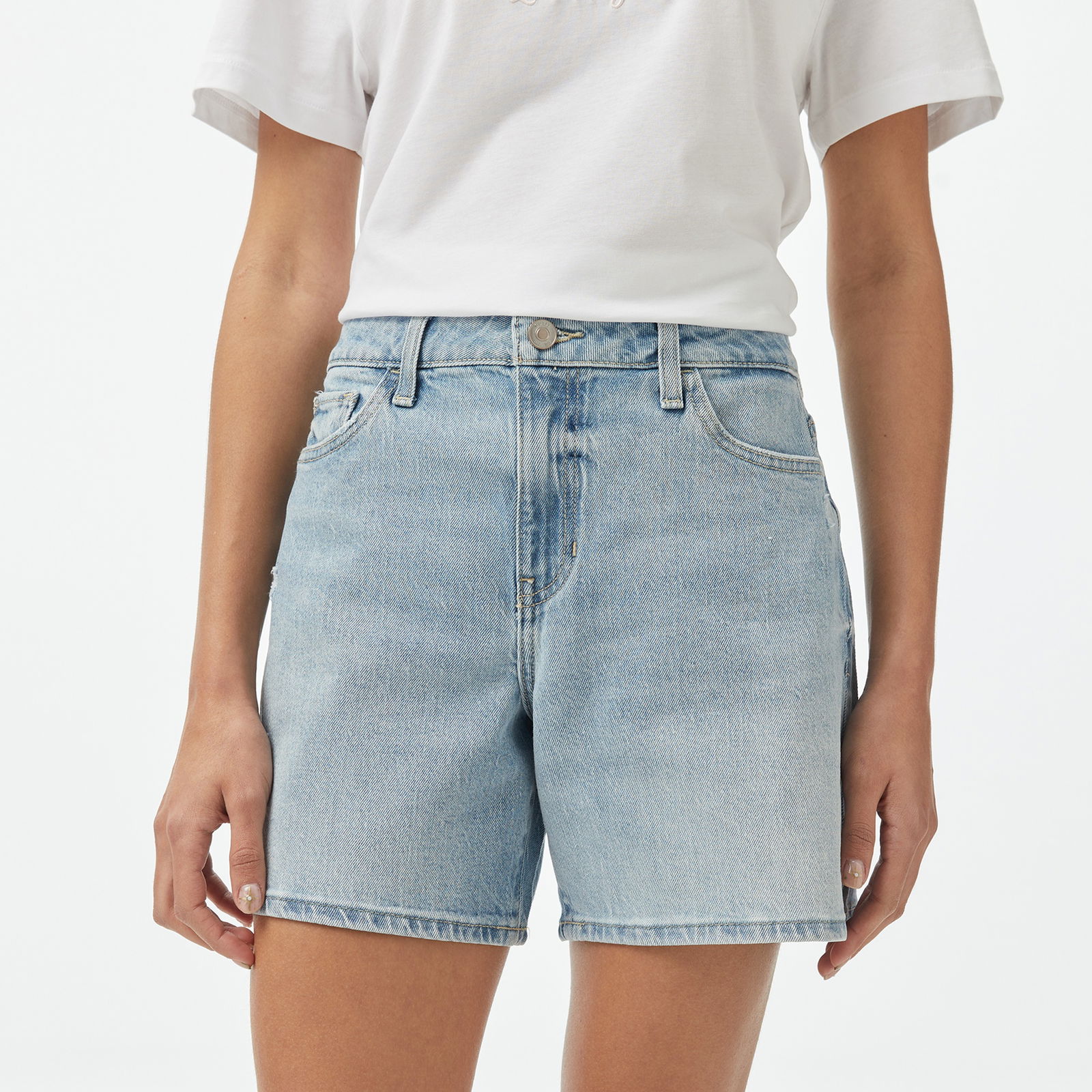 Guess Super Relaxed Short Eco Libbie Indigo Kadın Pembe Şort