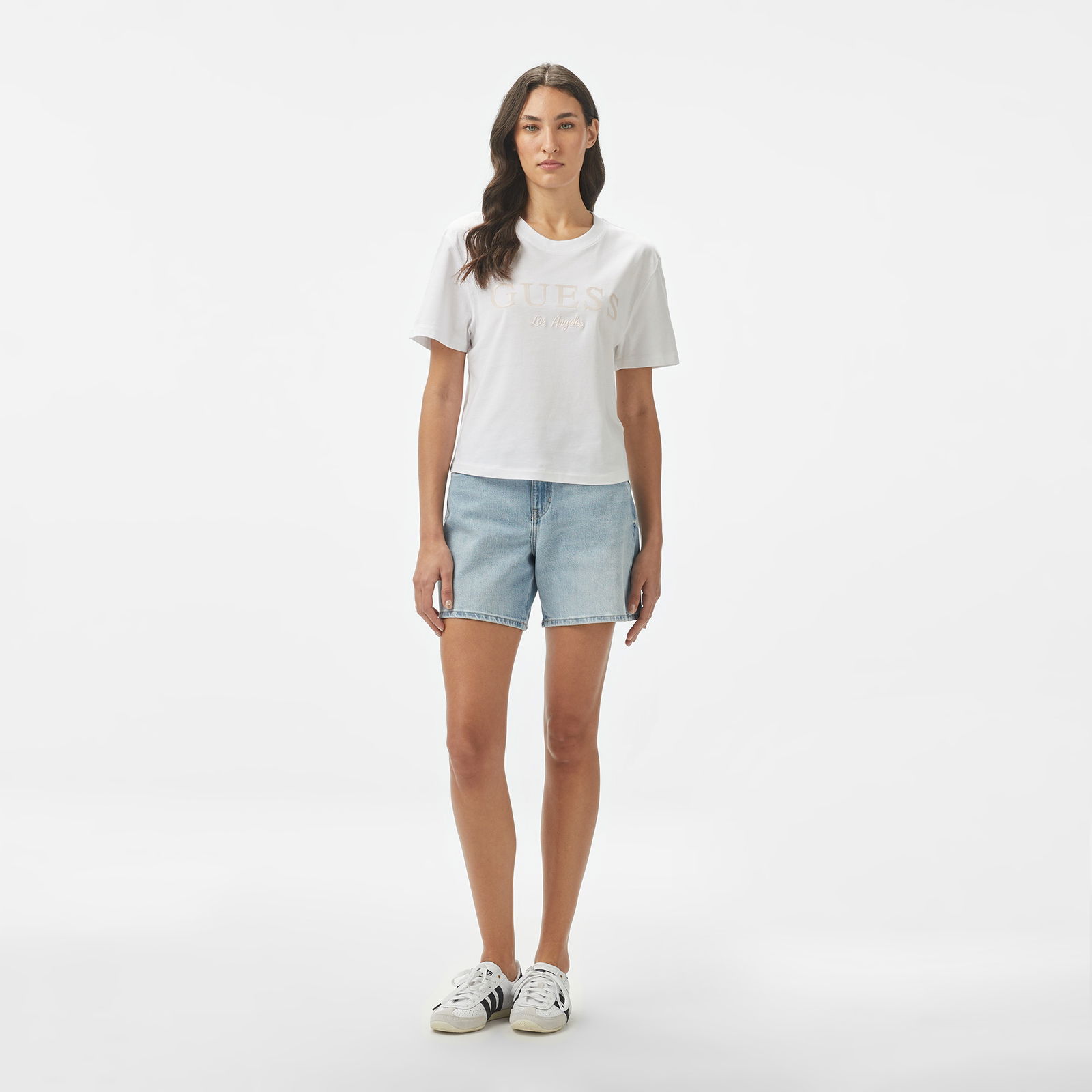 Guess Super Relaxed Short Eco Libbie Indigo Kadın Pembe Şort