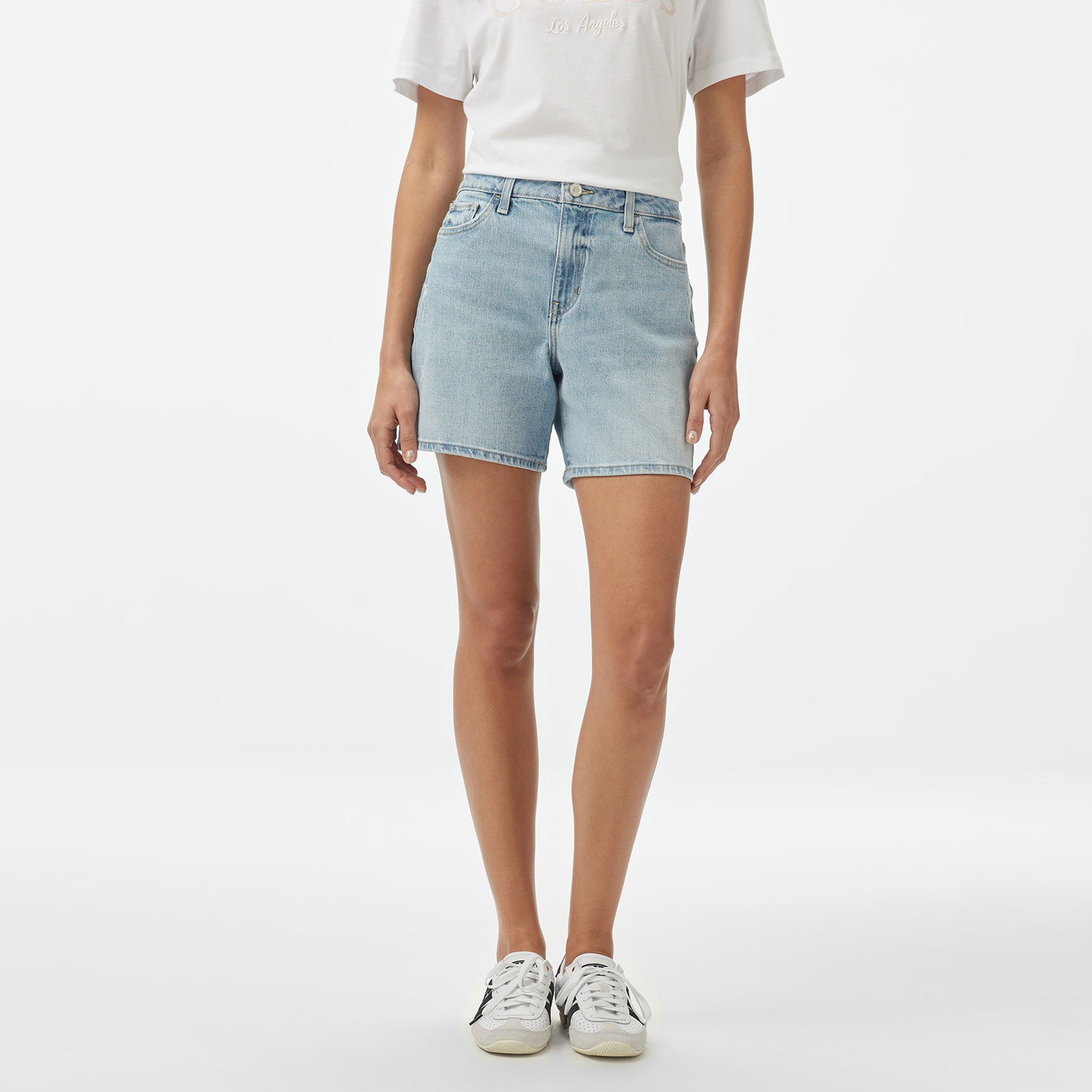 Guess Super Relaxed Short Eco Libbie Indigo Kadın Pembe Şort