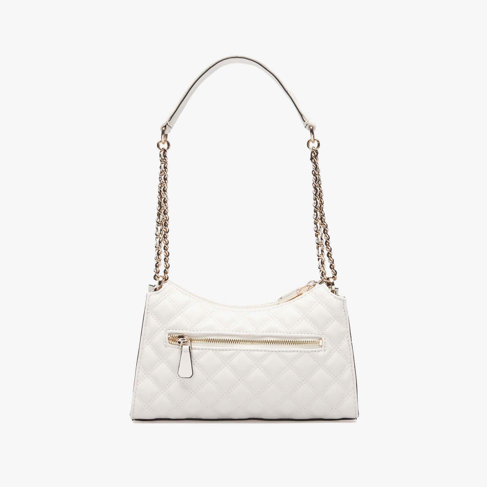 Guess Spark Micro Mini Giully Zip Kadın Beyaz El Çantası