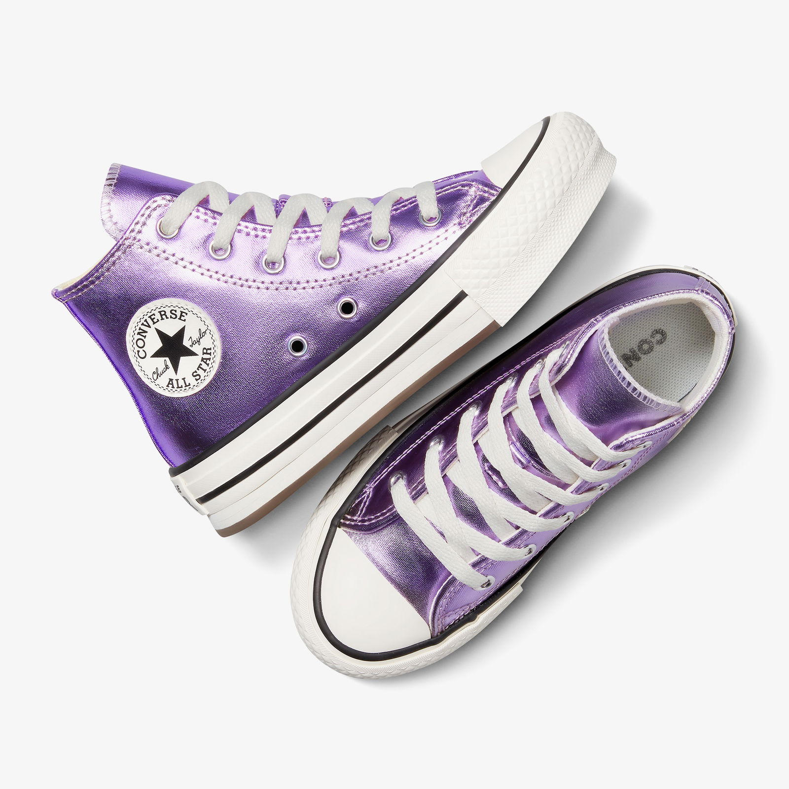 Converse Chuck Taylor All Star Eva Lift Platform Metallic Çocuk Mor Sneaker