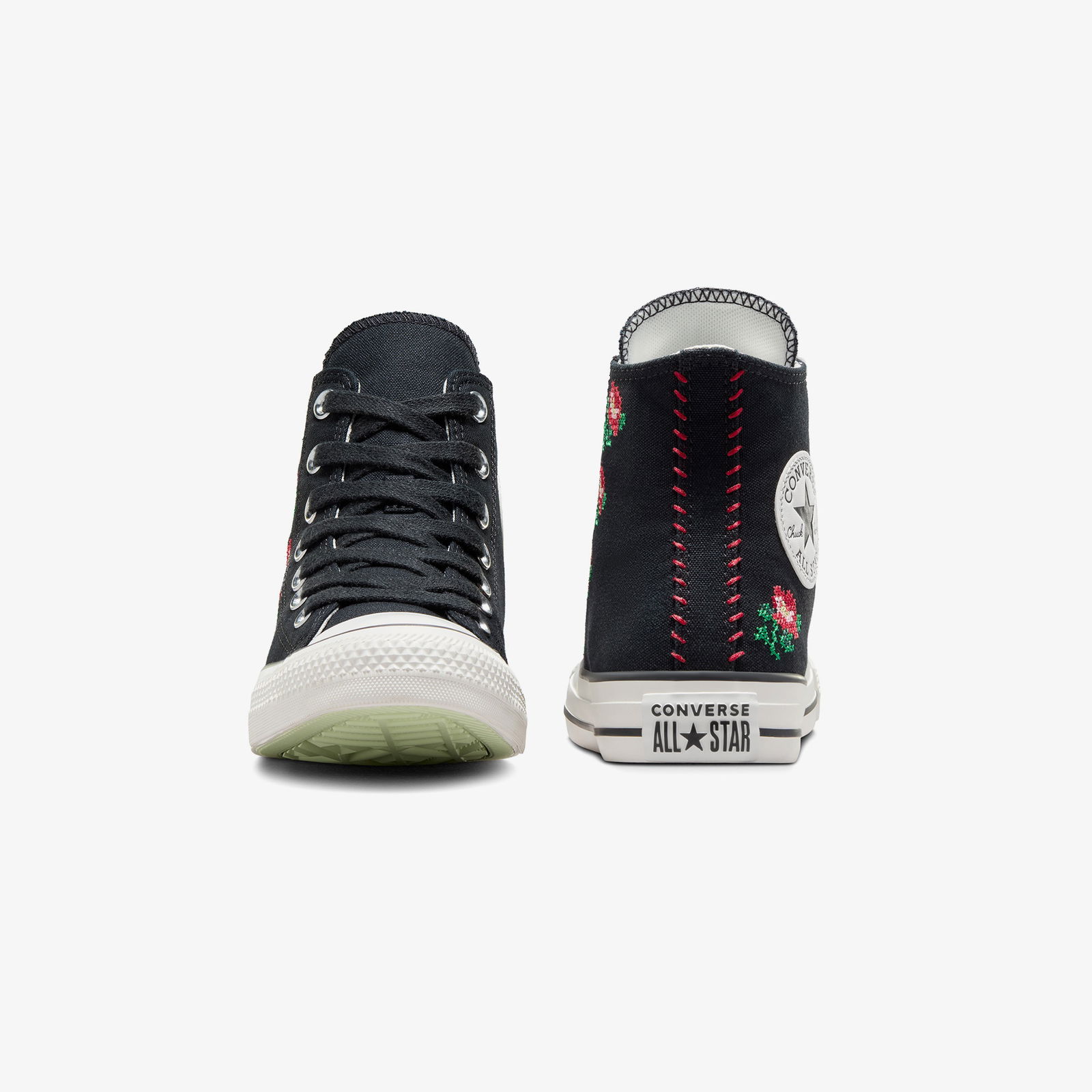 Converse Chuck Taylor All Star Rose Cross Stitch Kadın Siyah Sneaker