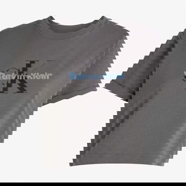  Calvin Klein Liquid Cropped Kadın Gri T-Shirt