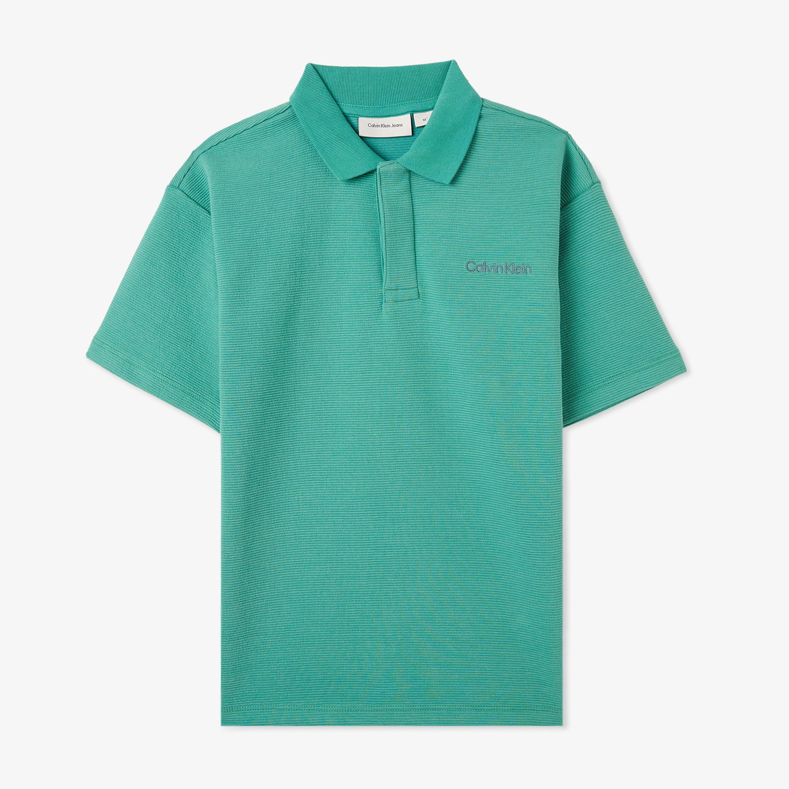 Calvin Klein Ottoman Boxy Çocuk Yeşil Polo