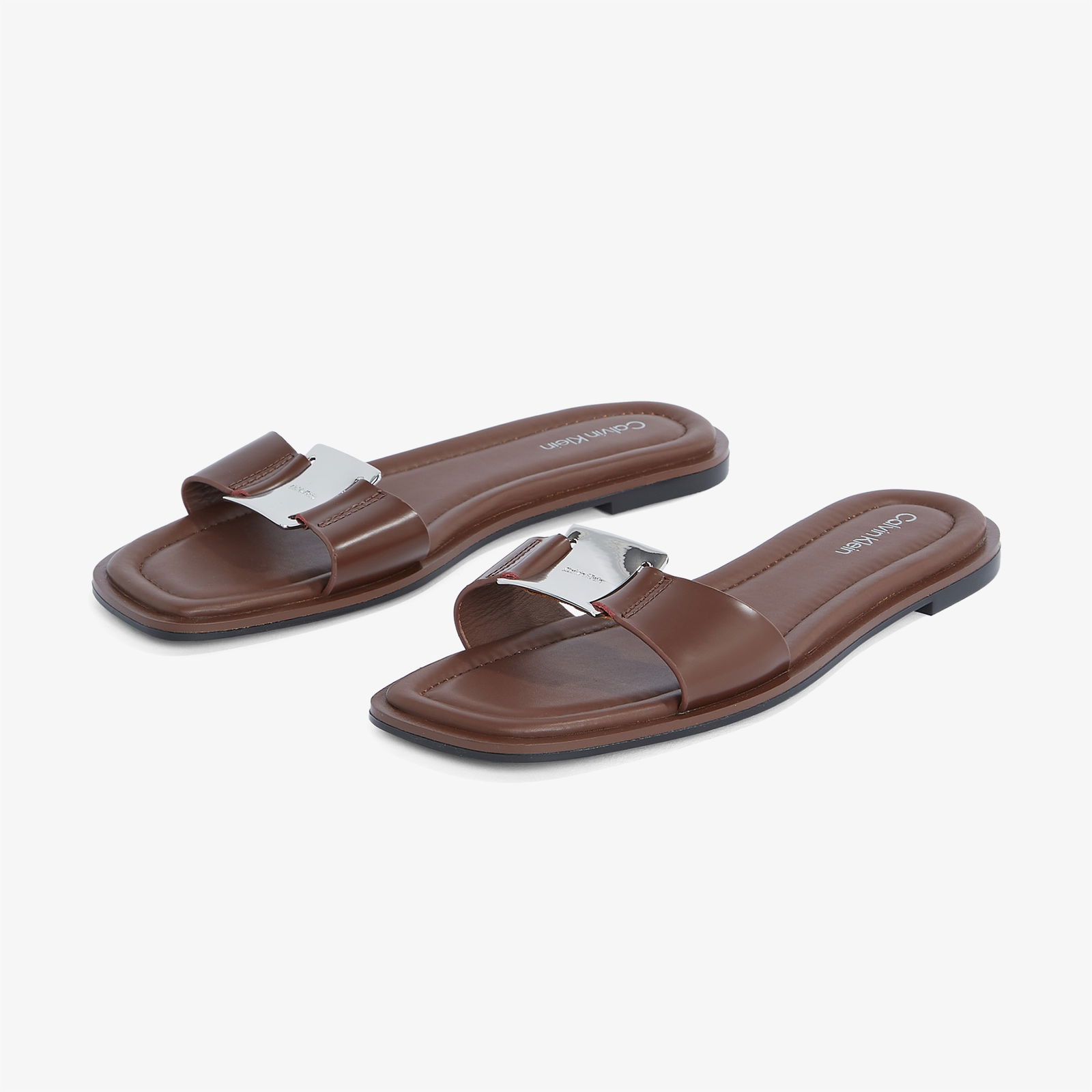 Calvin Klein Flat Slide Big Kadın Kahverengi Terlik
