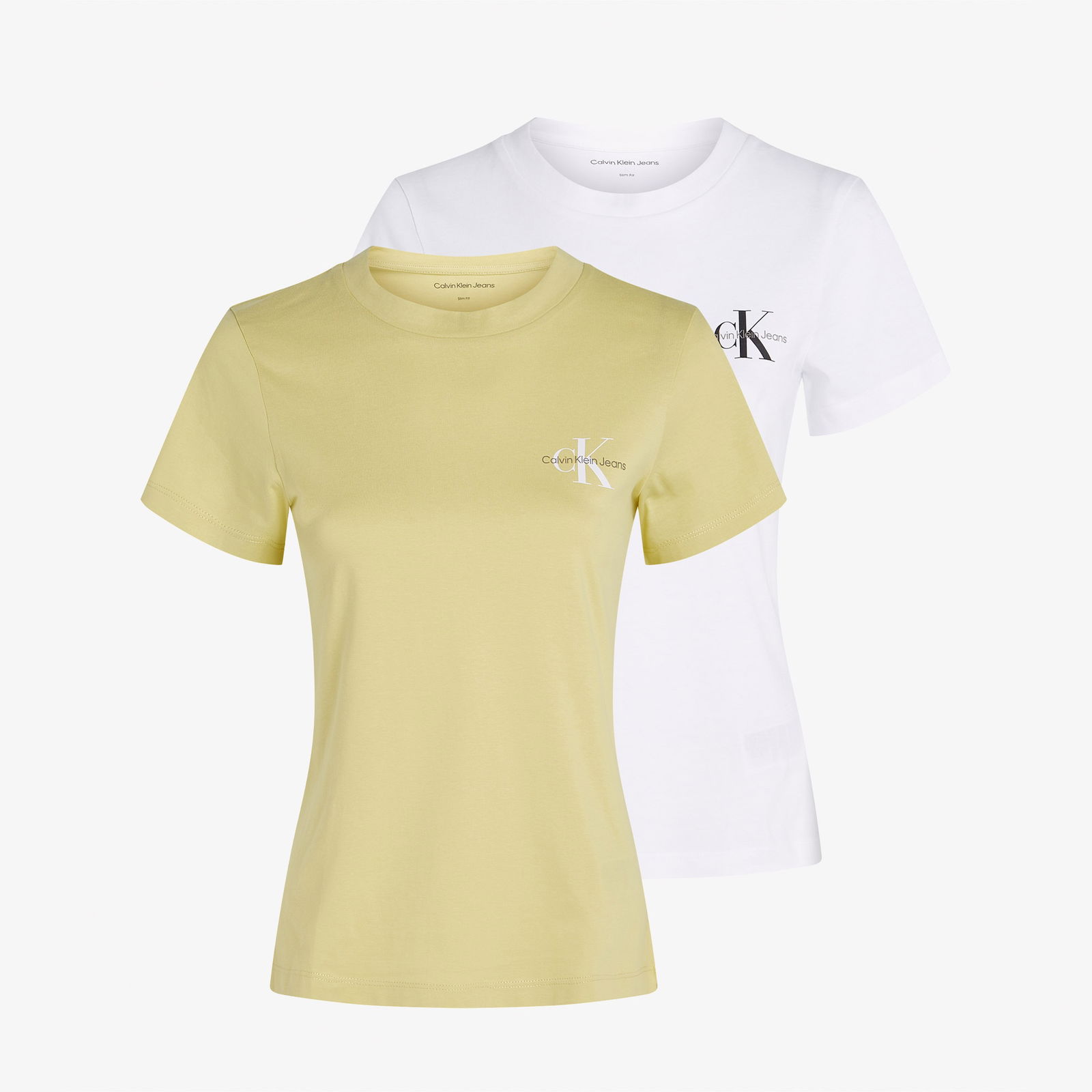 Calvin Klein 2-Pa Monologo Slim Kadın Yeşil T-Shirt