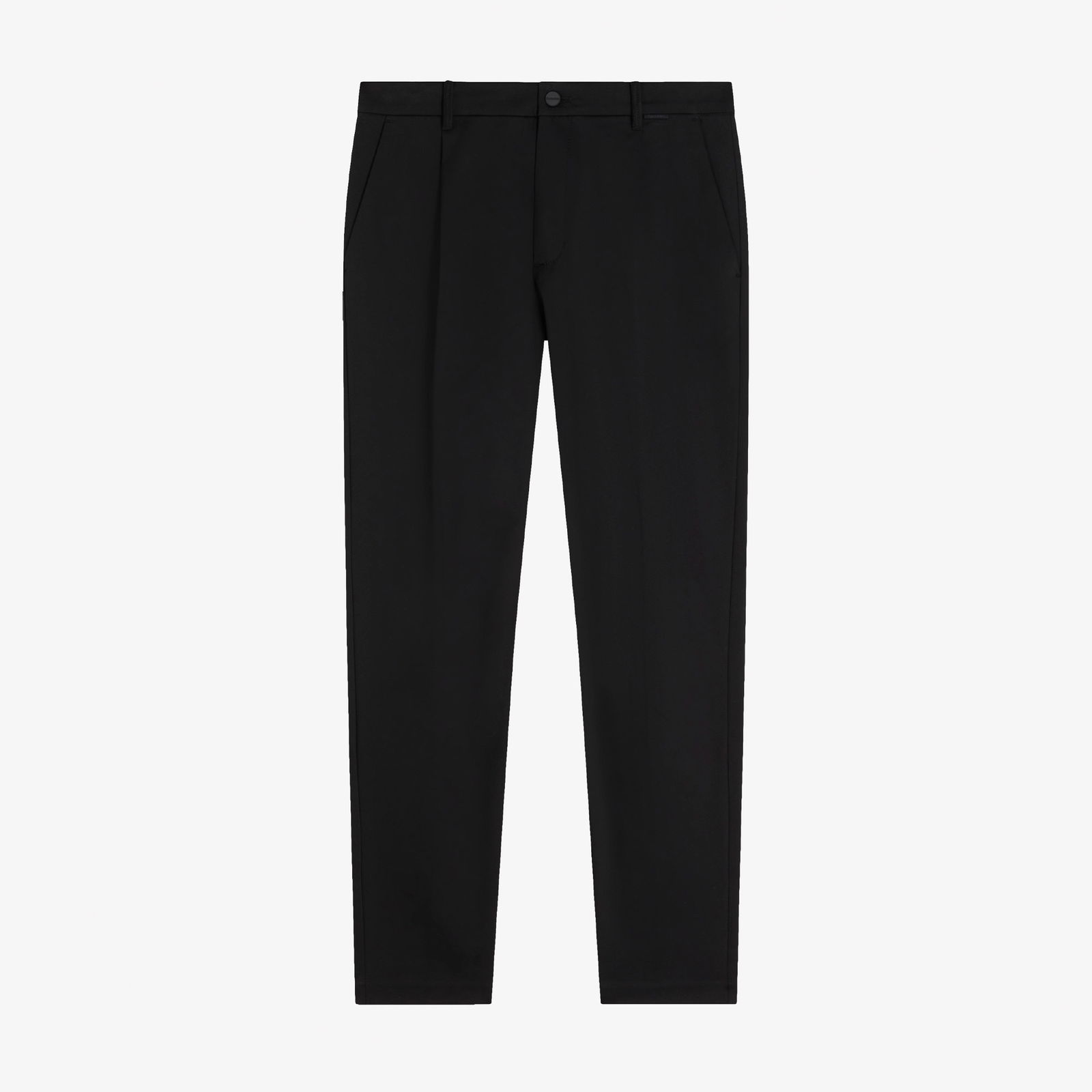 Calvin Klein San Stretch Tapered Pleat Erkek Siyah Pantolon