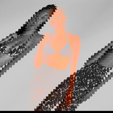  Calvin Klein Triangle-Rp Kadın Siyah Bikini Üstü