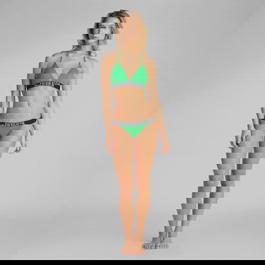  Calvin Klein Triangle-Rp Kadın Yeşil Bikini