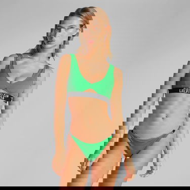  Calvin Klein Cheeky String Kadın Yeşil Bikini
