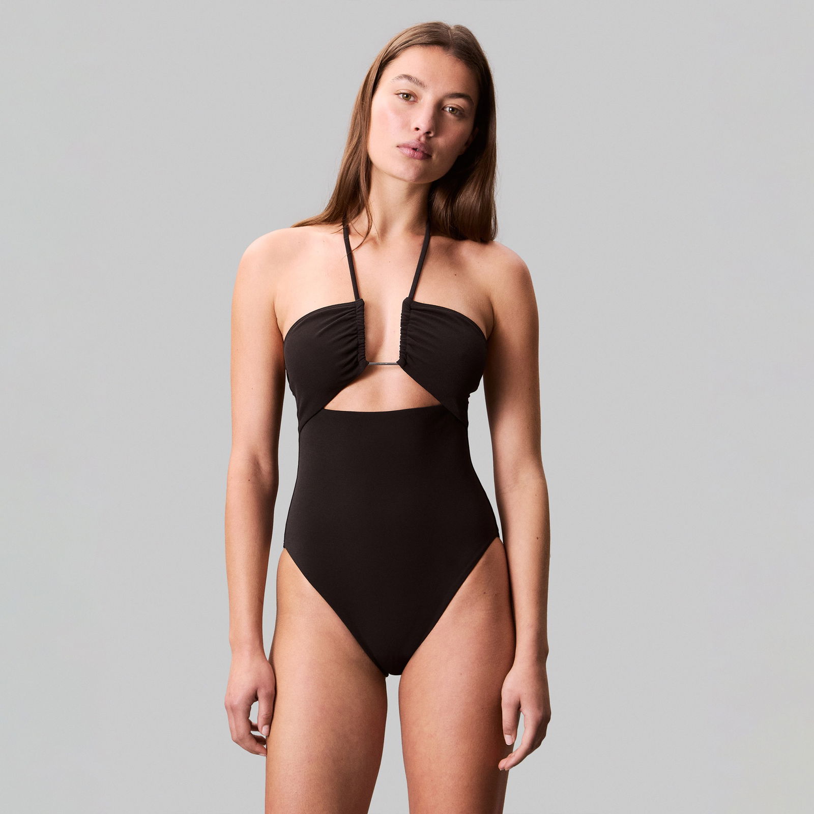 Calvin Klein Plunge One Piece -Rp Kadın Siyah Mayo