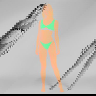  Calvin Klein Cheeky String Kadın Yeşil Bikini