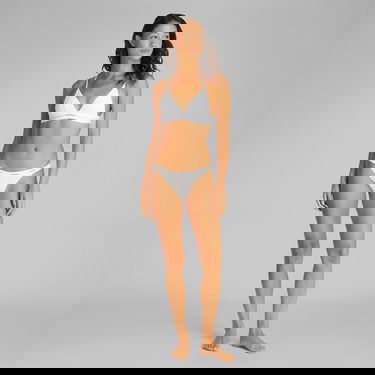  Calvin Klein Unlined Triangle Kadın Beyaz Bra