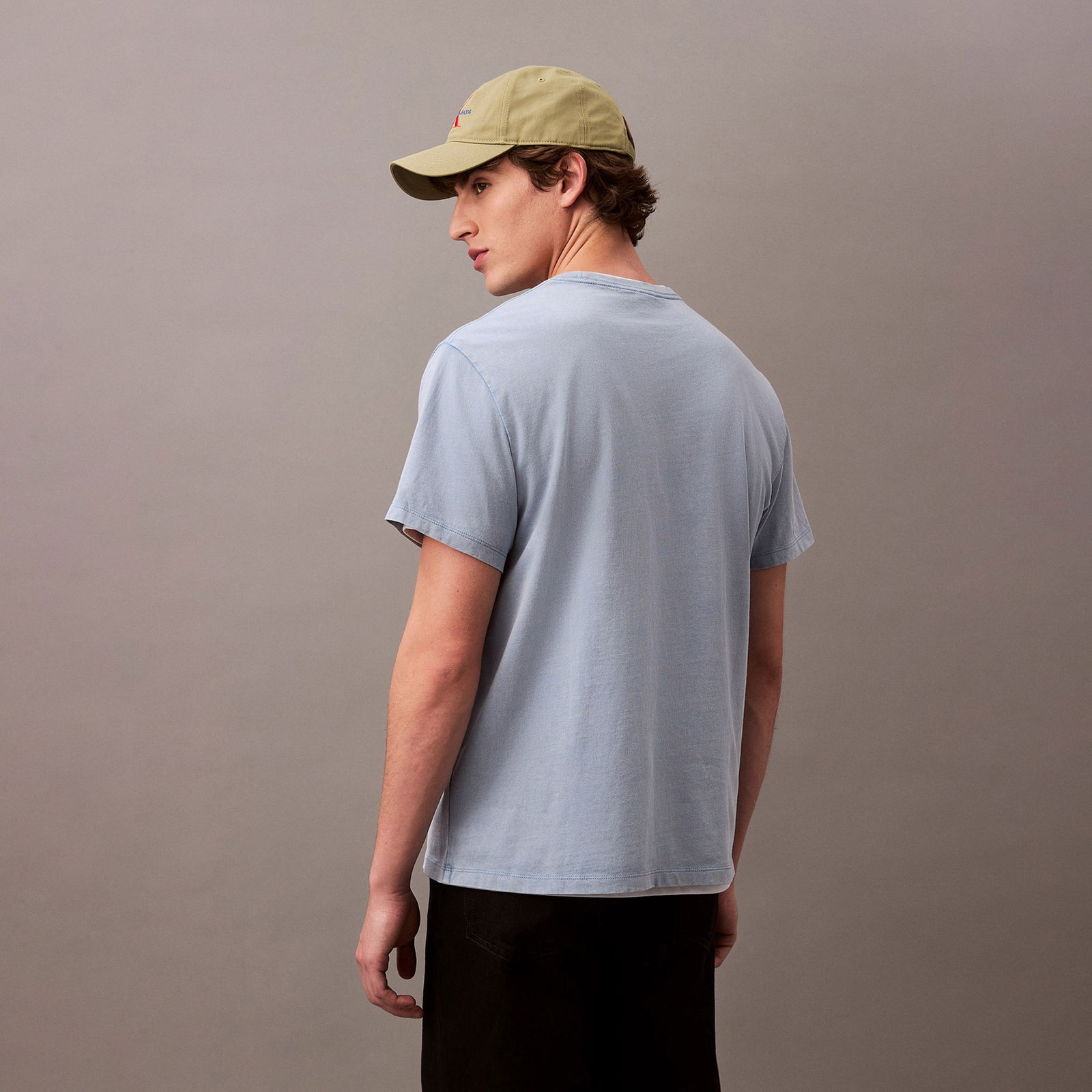 Calvin Klein Acid Wash 20S Cn Erkek Mavi T-Shirt