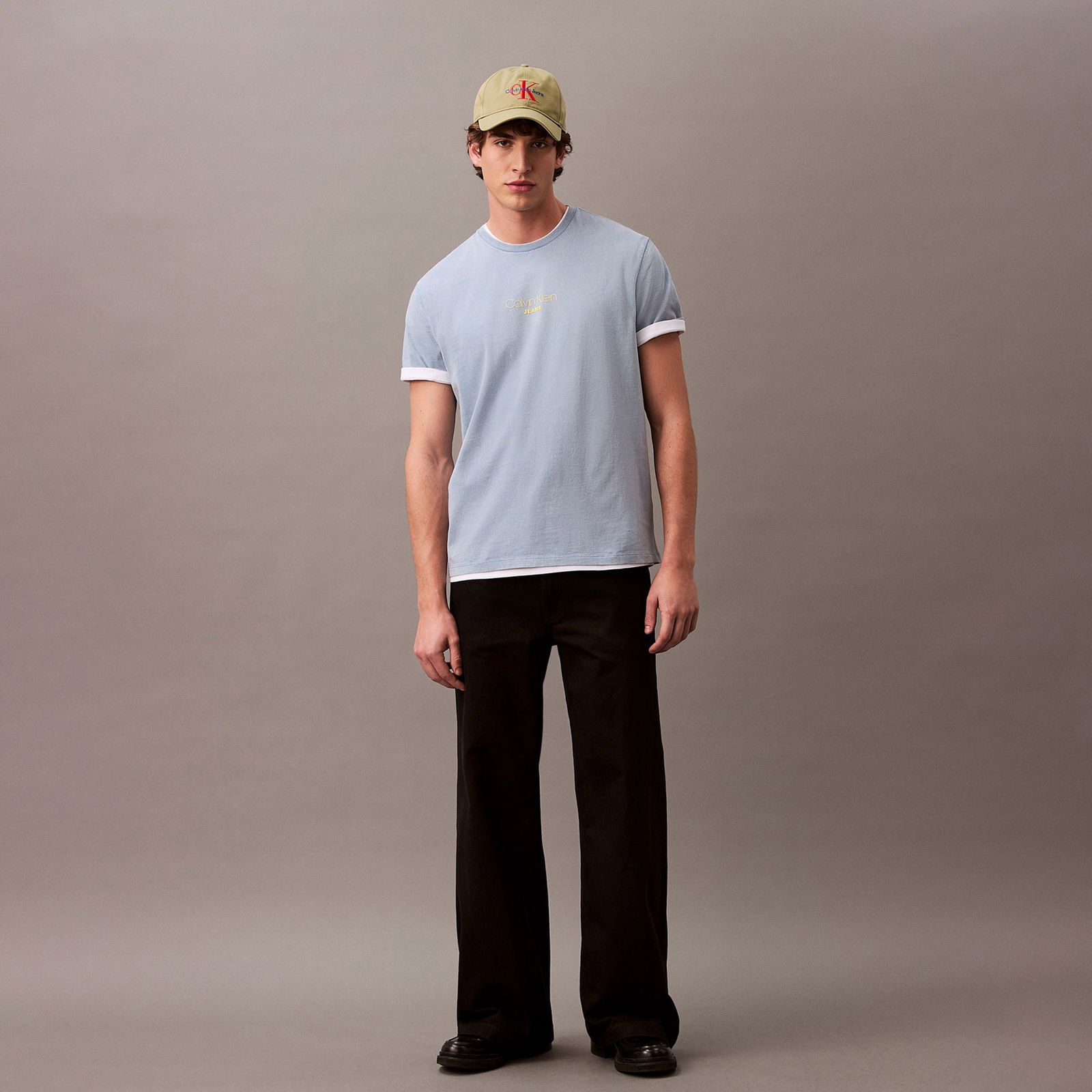 Calvin Klein Acid Wash 20S Cn Erkek Mavi T-Shirt