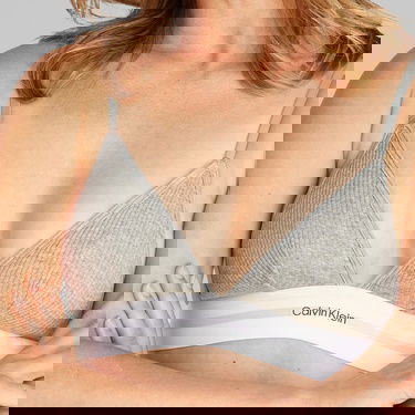 Calvin Klein Unlined Triangle Kadın Gri Bra