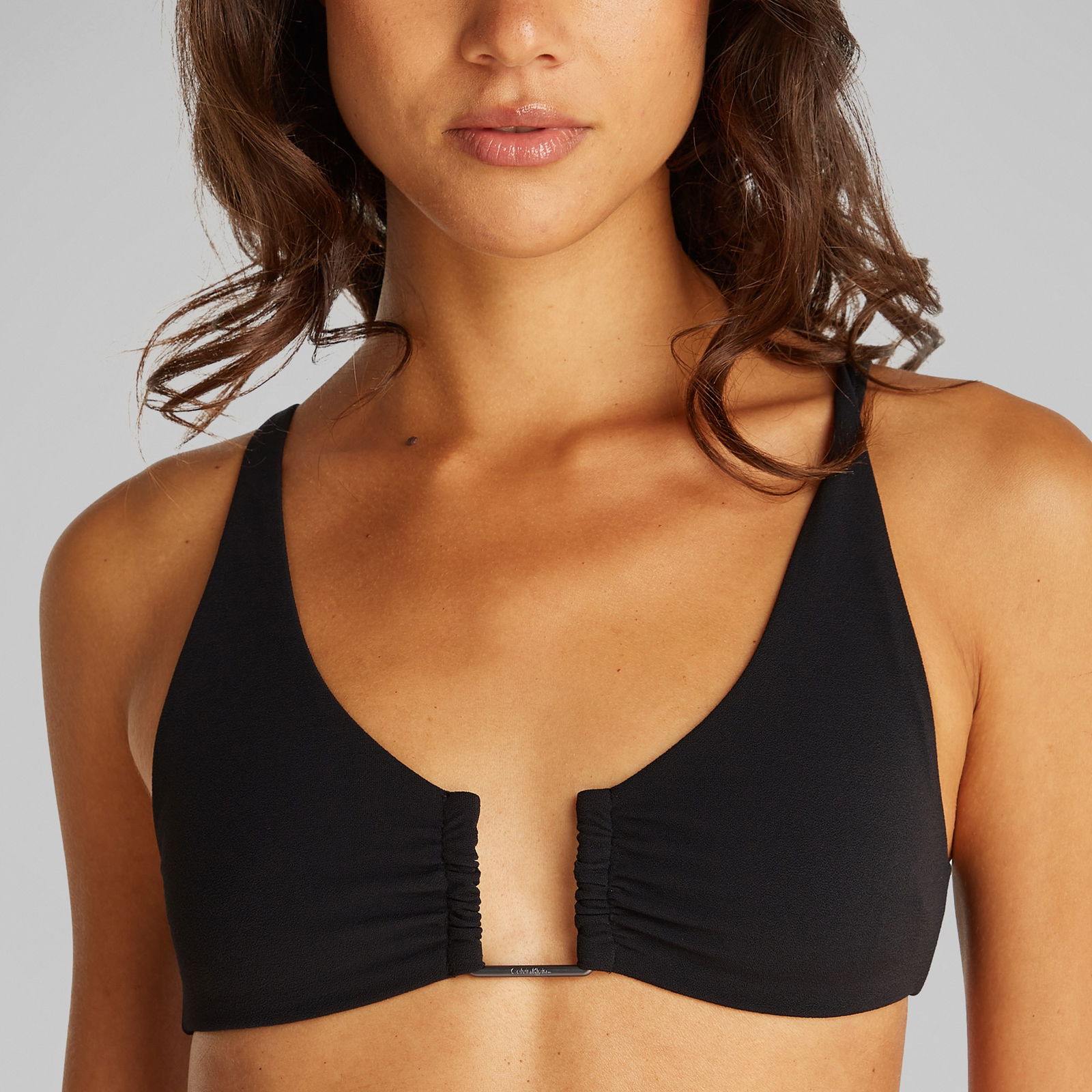 Calvin Klein Longline Triangle Kadın Siyah Bikini