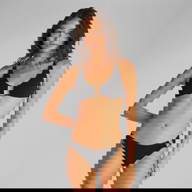  Calvin Klein Longline Triangle Kadın Siyah Bikini