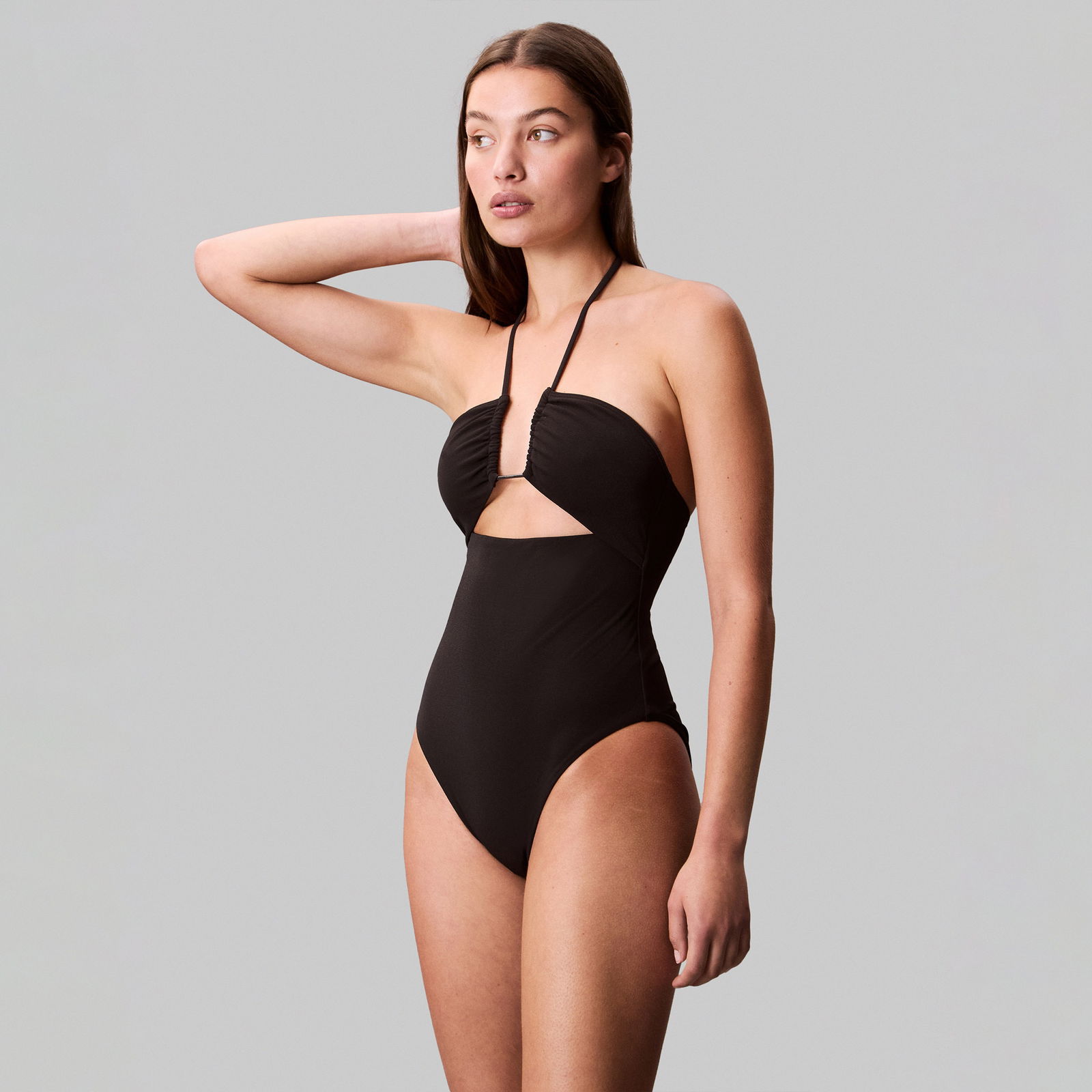 Calvin Klein Plunge One Piece -Rp Kadın Siyah Mayo