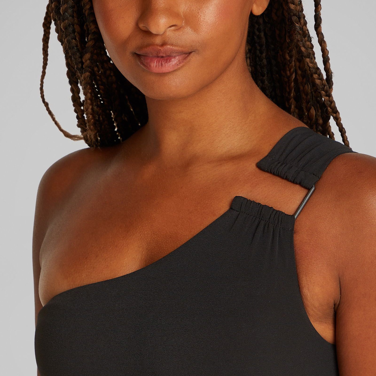 Calvin Klein One Shoulder One Piece Option 2 Kadın Siyah Mayo