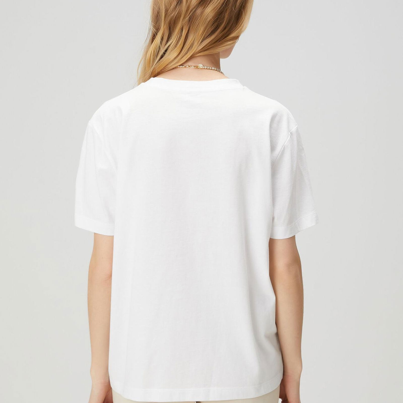Beymen Club Kadin Beyaz Gold Logolu T-shirt