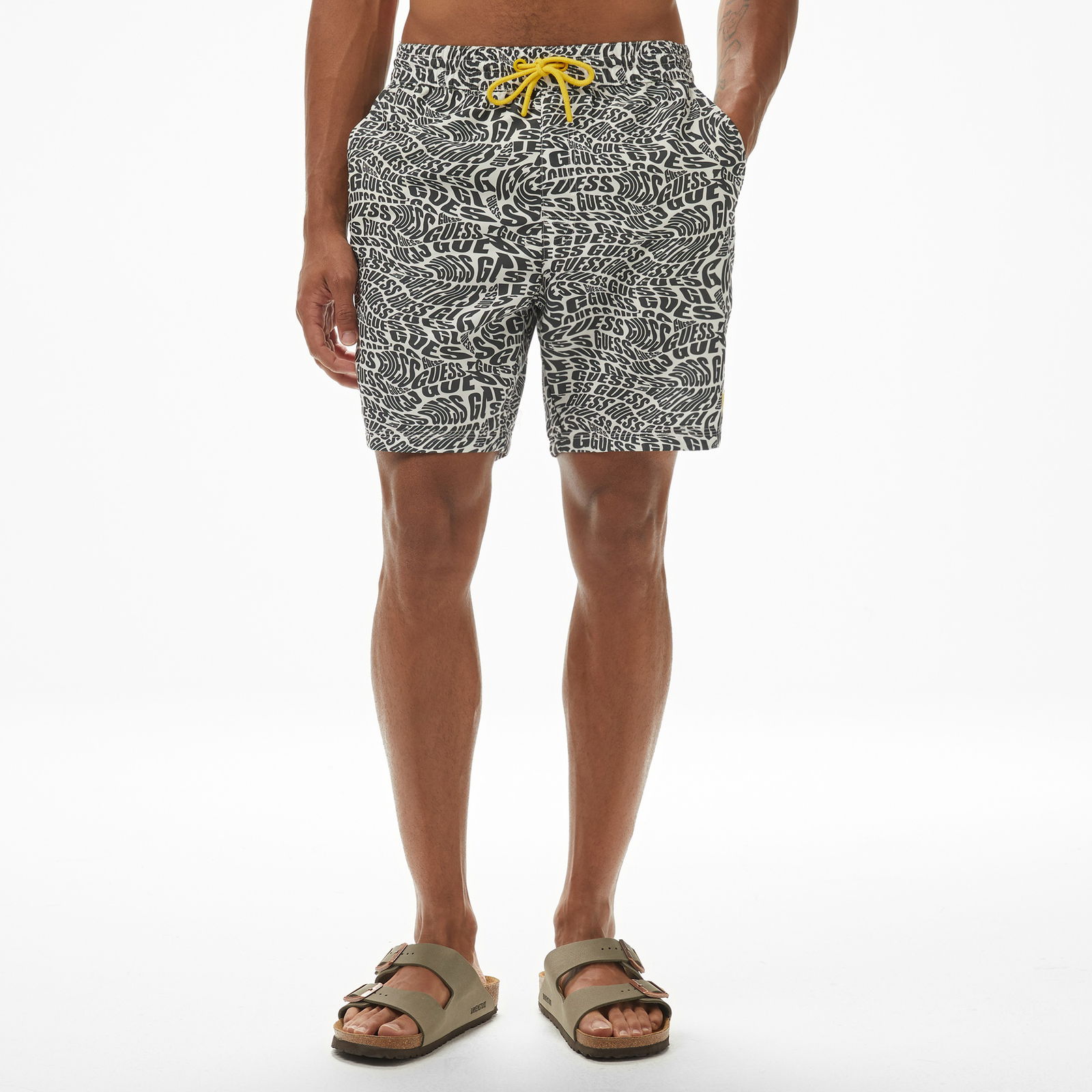 Guess Swimtrunk Medium Dis Peach Twill 115 Erkek Siyah Deniz Şortu