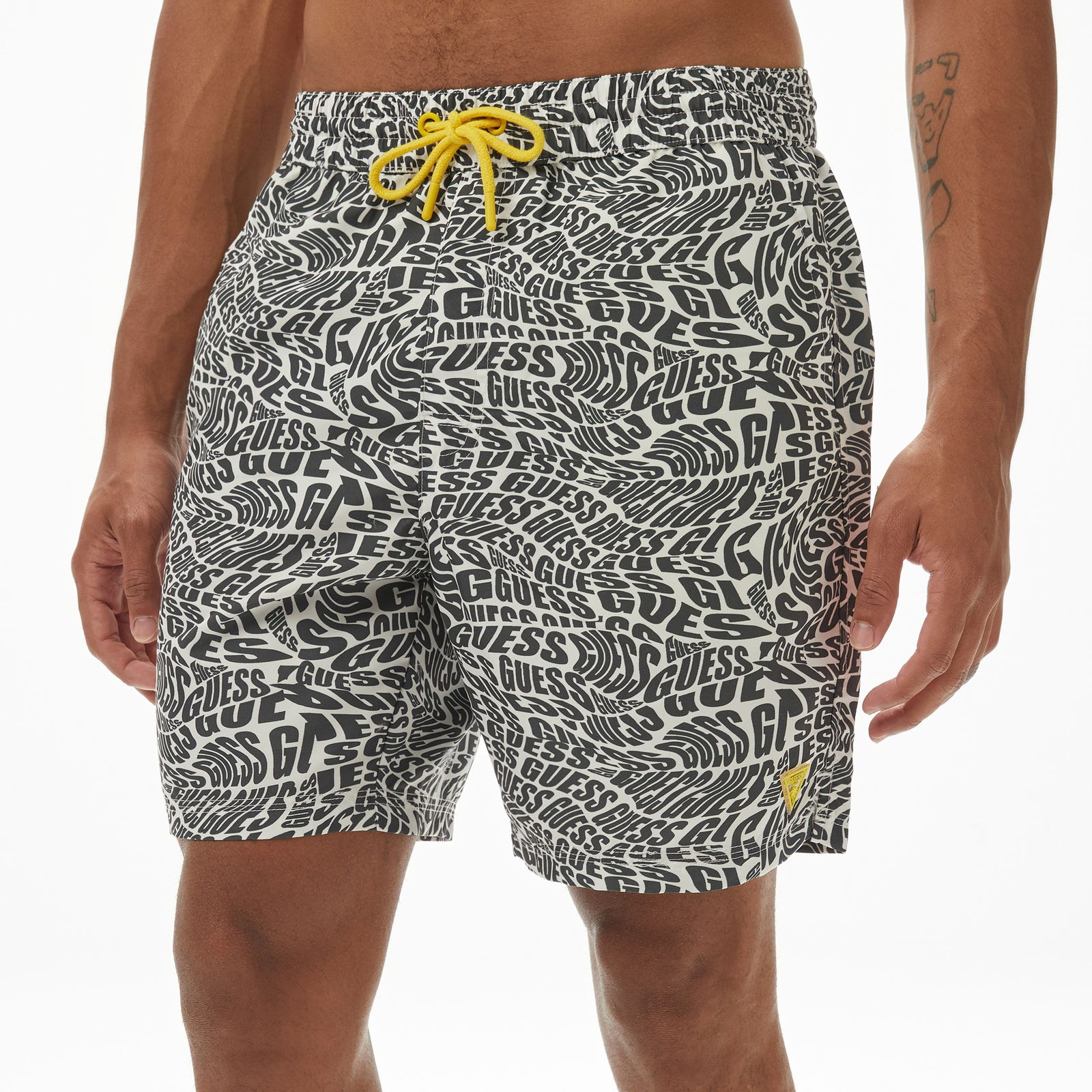 Guess Swimtrunk Medium Dis Peach Twill 115 Erkek Siyah Deniz Şortu