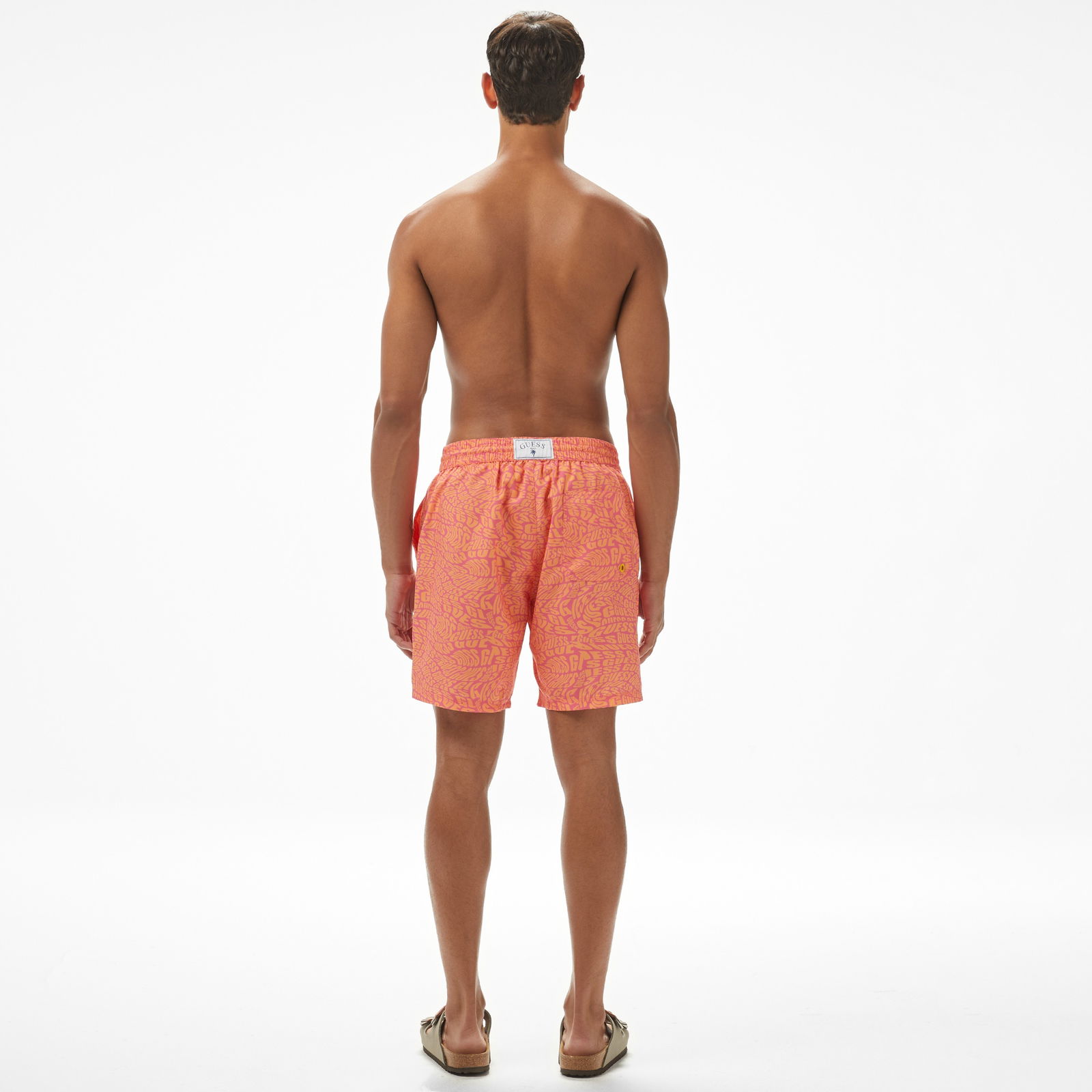 Guess Swimtrunk Medium Dis Peach Twill 115 Erkek Turuncu Deniz Şortu