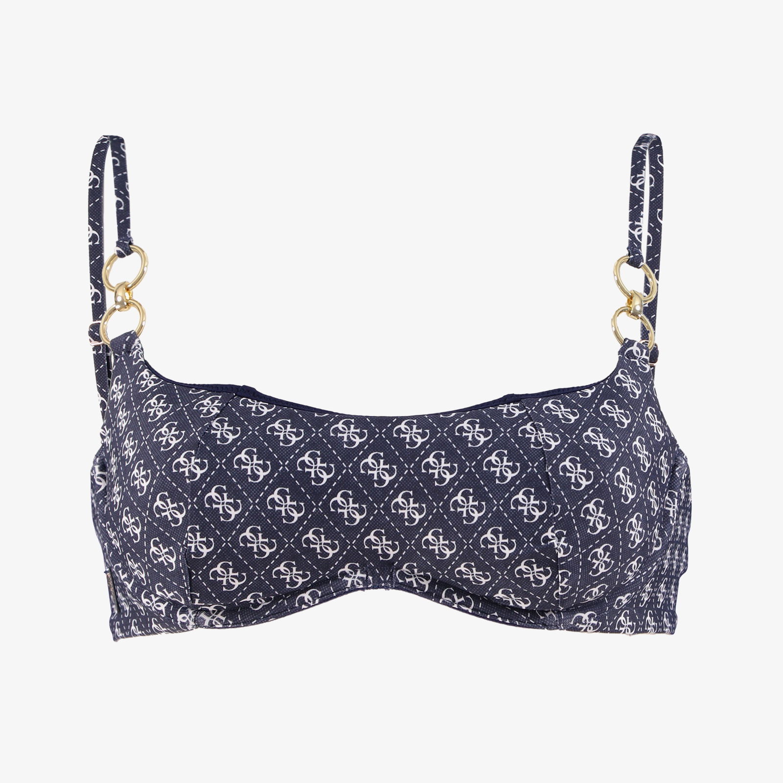Guess Wired Bralette Printed Kadın Mavi Bikini Üstü