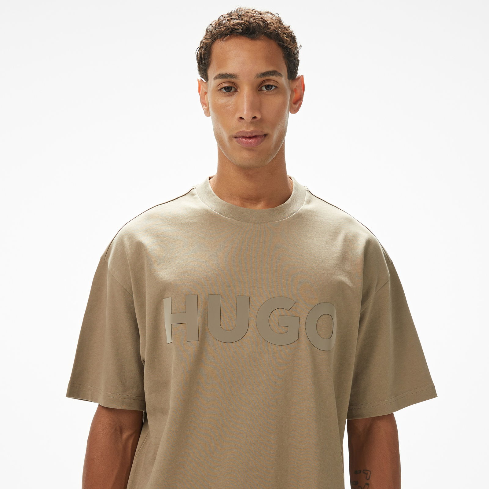 Hugo Dinkee Erkek Kahverengi T-Shirt