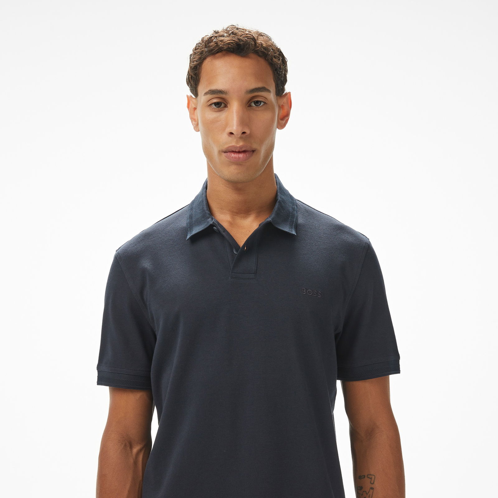 Boss Pe Interlock Erkek Lacivert Polo