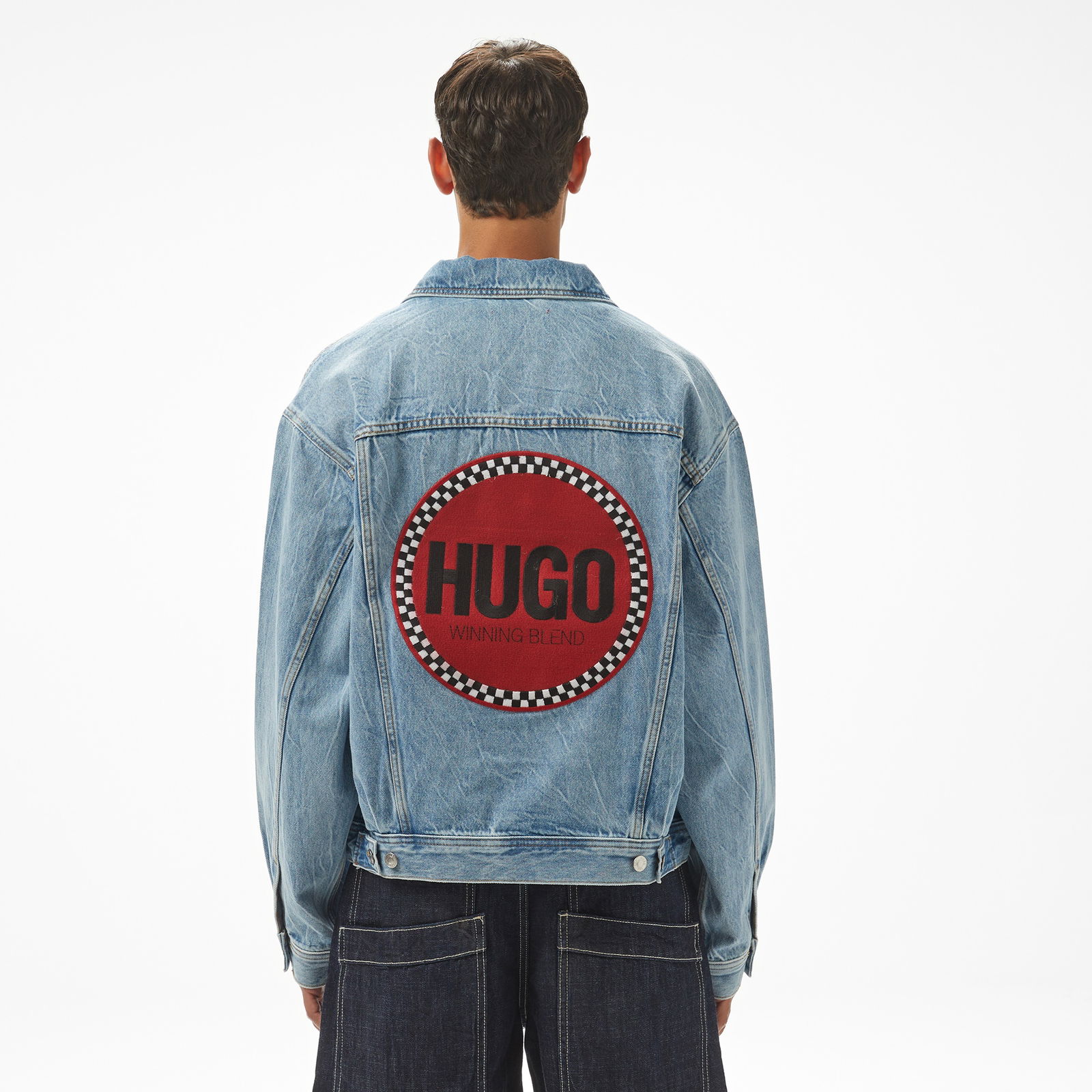 Hugo 096/1 Erkek Mavi Denim Ceket