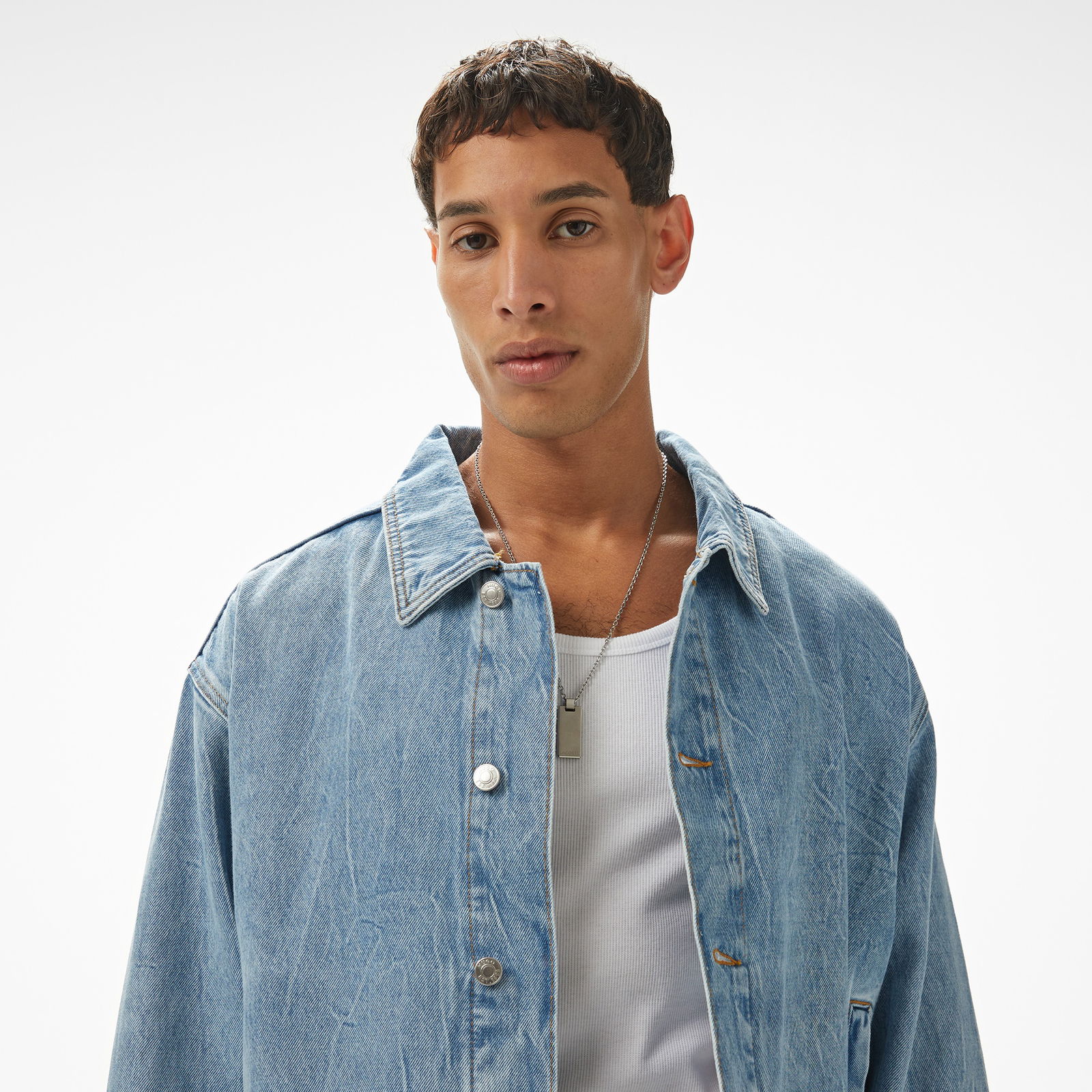 Hugo 096/1 Erkek Mavi Denim Ceket