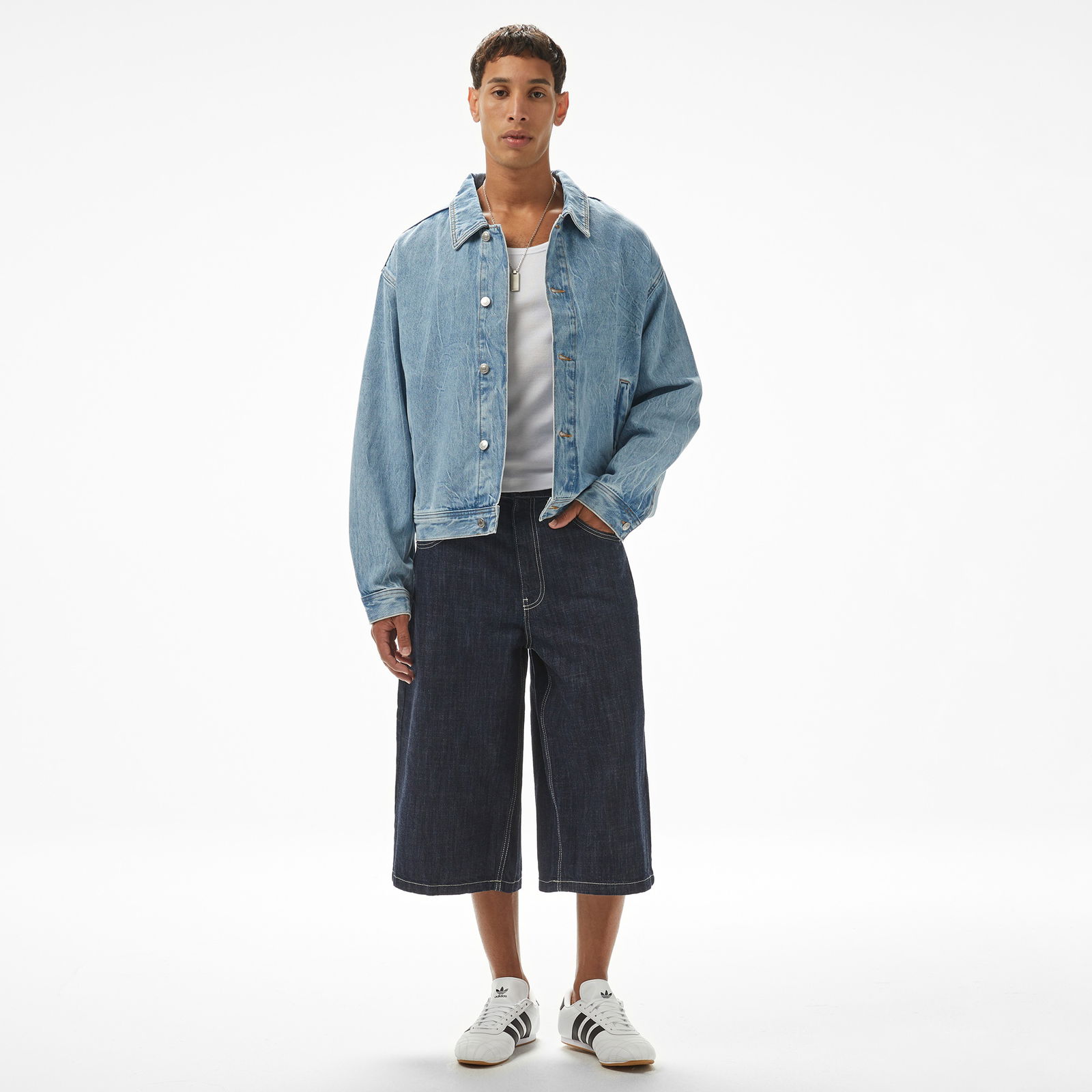 Hugo 096/1 Erkek Mavi Denim Ceket