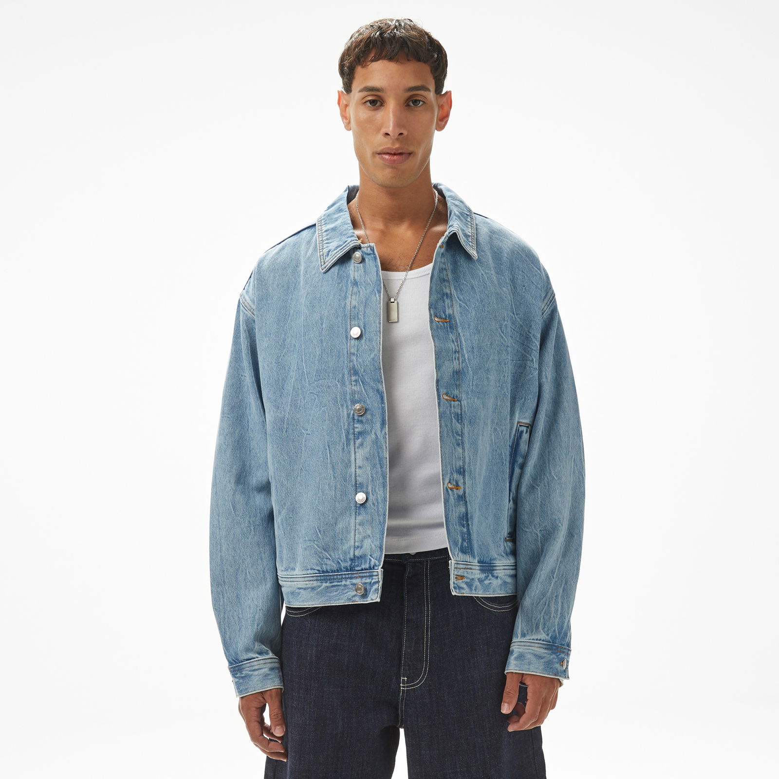 Hugo 096/1 Erkek Mavi Denim Ceket