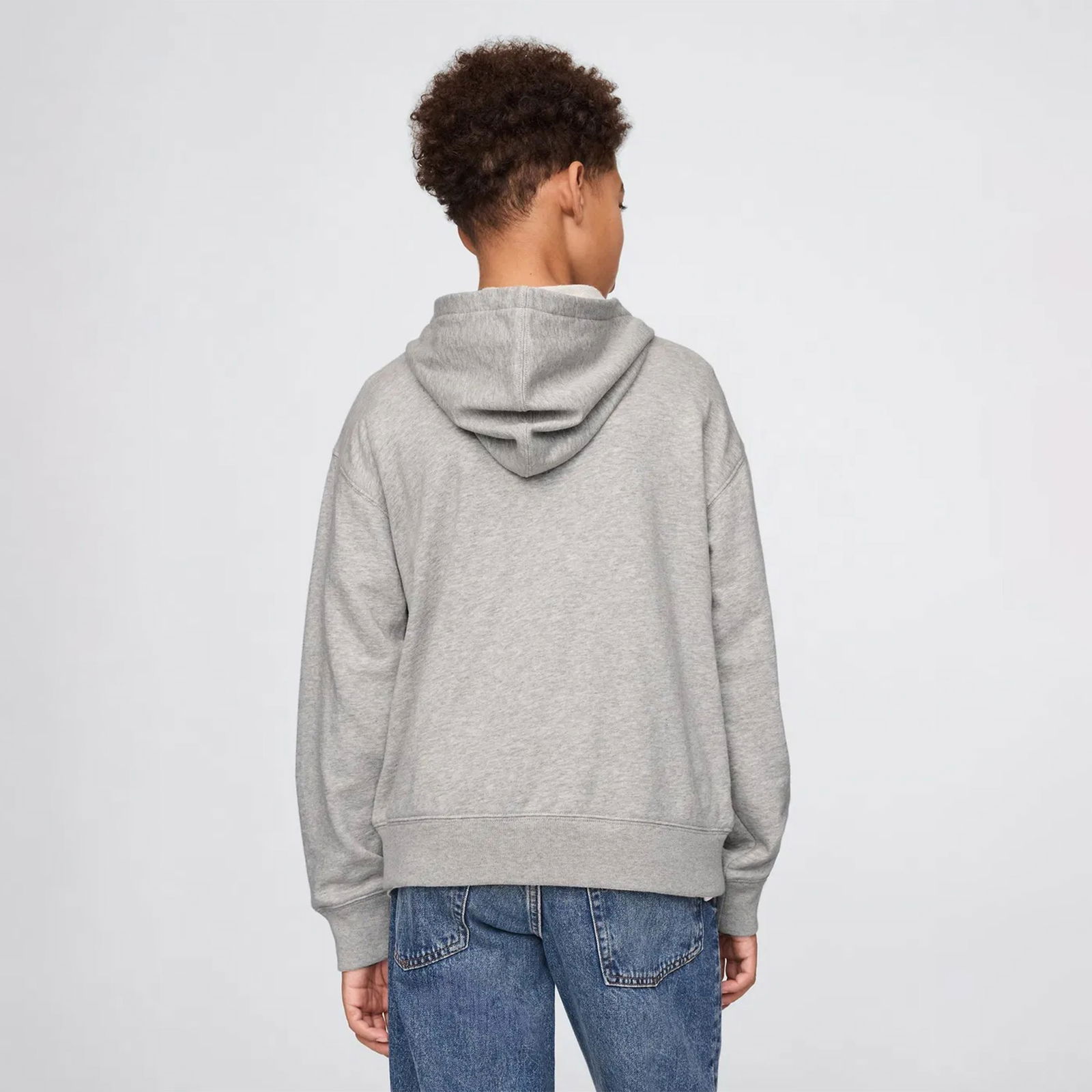 Gap Relaxed Fit Fermuarlı Çocuk Gri Sweatshirt