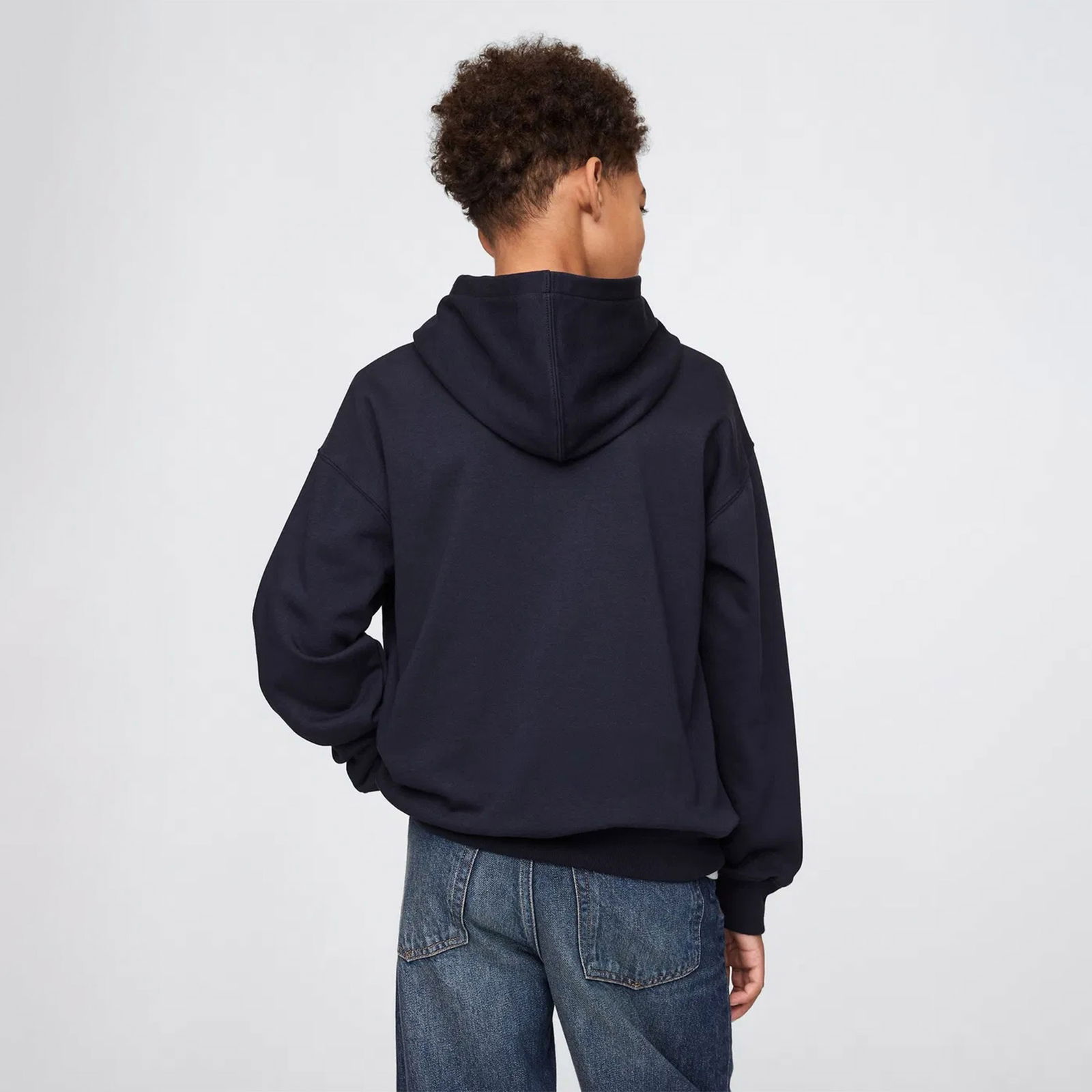 Gap V-Bas Relaxed Fit Çocuk Lacivert Sweatshirt