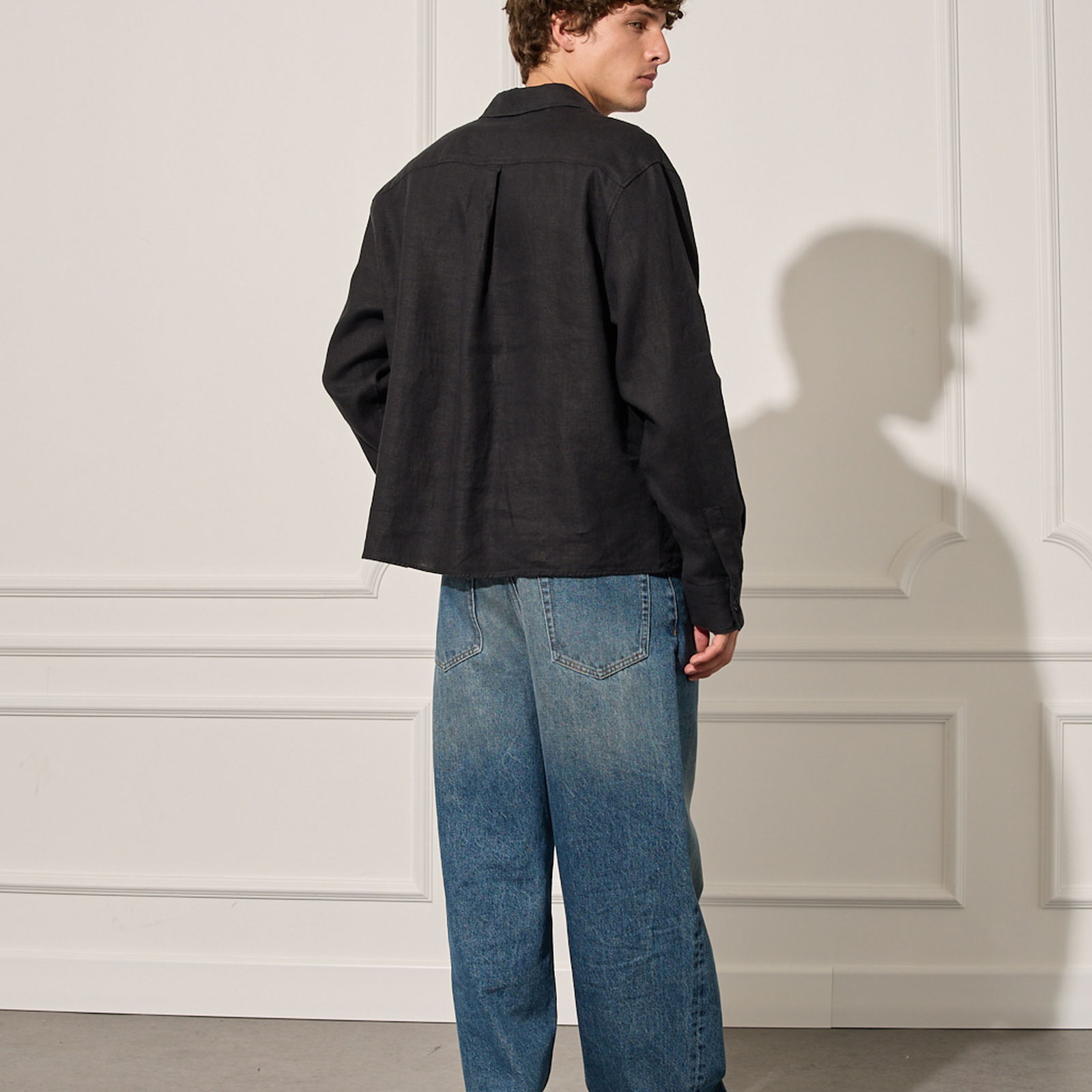 %100 Keten Oversize Gömlek