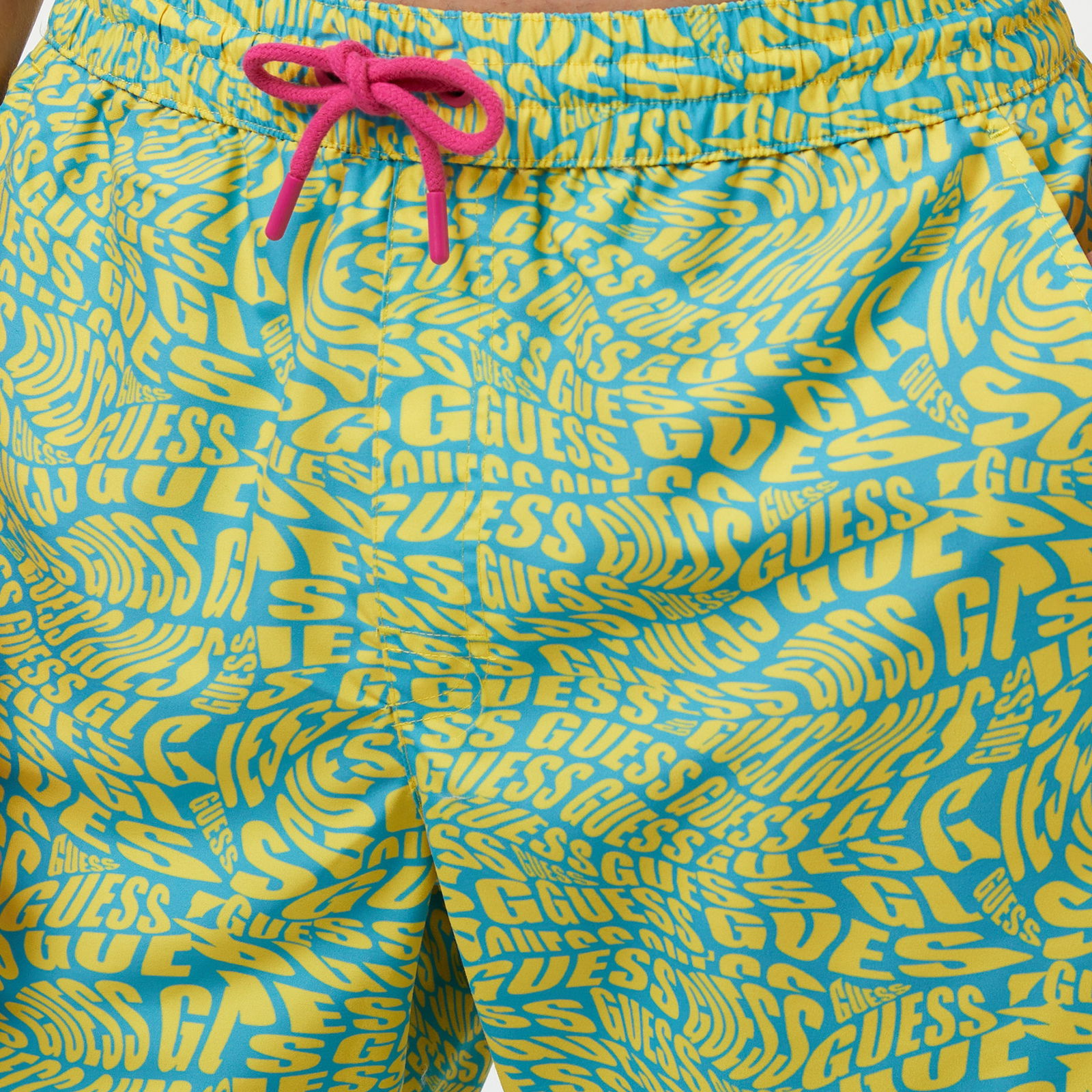 Guess Swimtrunk Medium Dis Peach Twill 115 Erkek Mavi Deniz Şortu