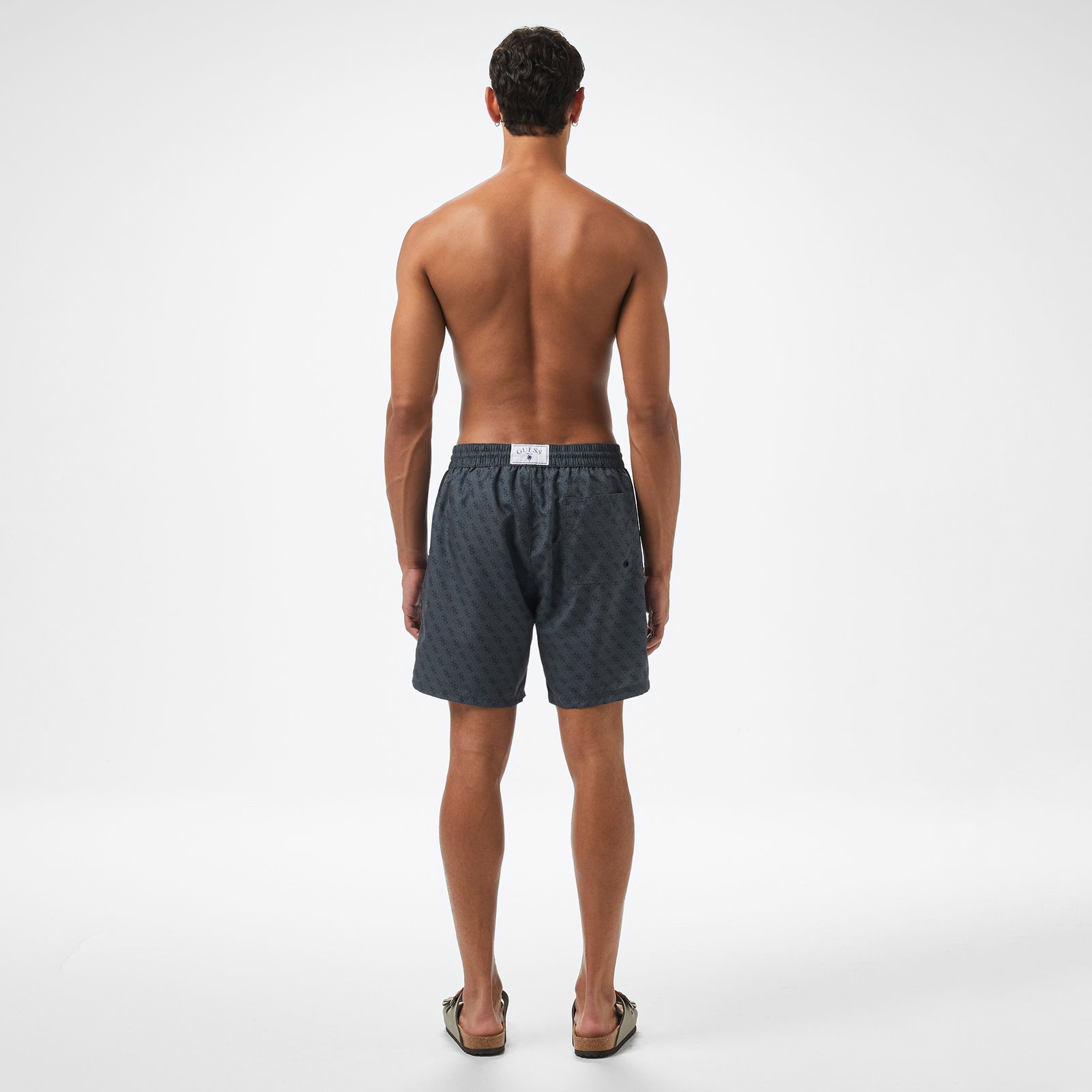 Guess Swimtrunk Medium Emb Peach Twill 115 Erkek Siyah Deniz Şortu