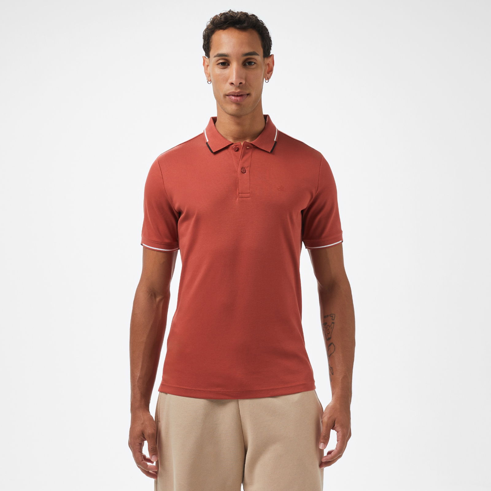 Calvin Klein Erkek Beyaz Polo