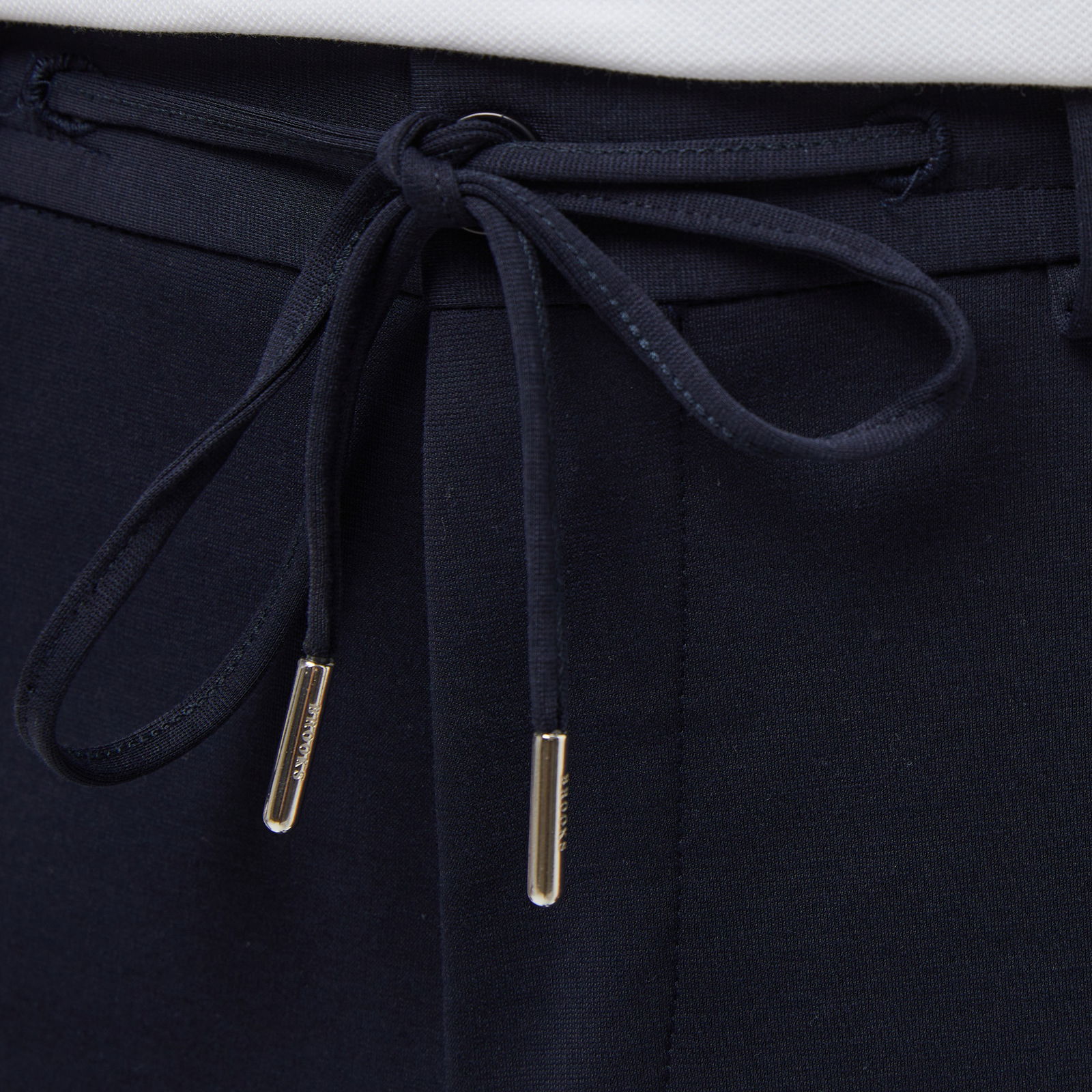 Brooks Brothers Yan Beli Lastikli Duble Paça Erkek Lacivert Pantolon