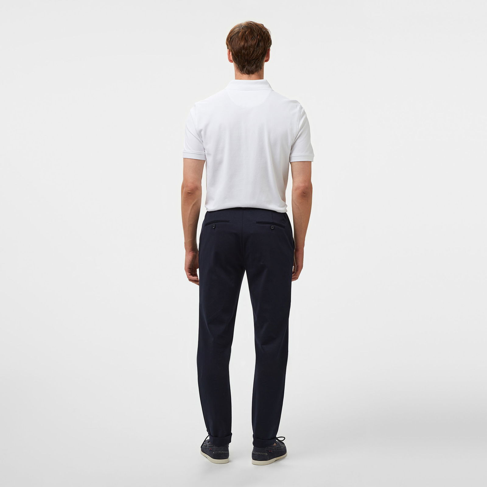 Brooks Brothers Yan Beli Lastikli Duble Paça Erkek Lacivert Pantolon