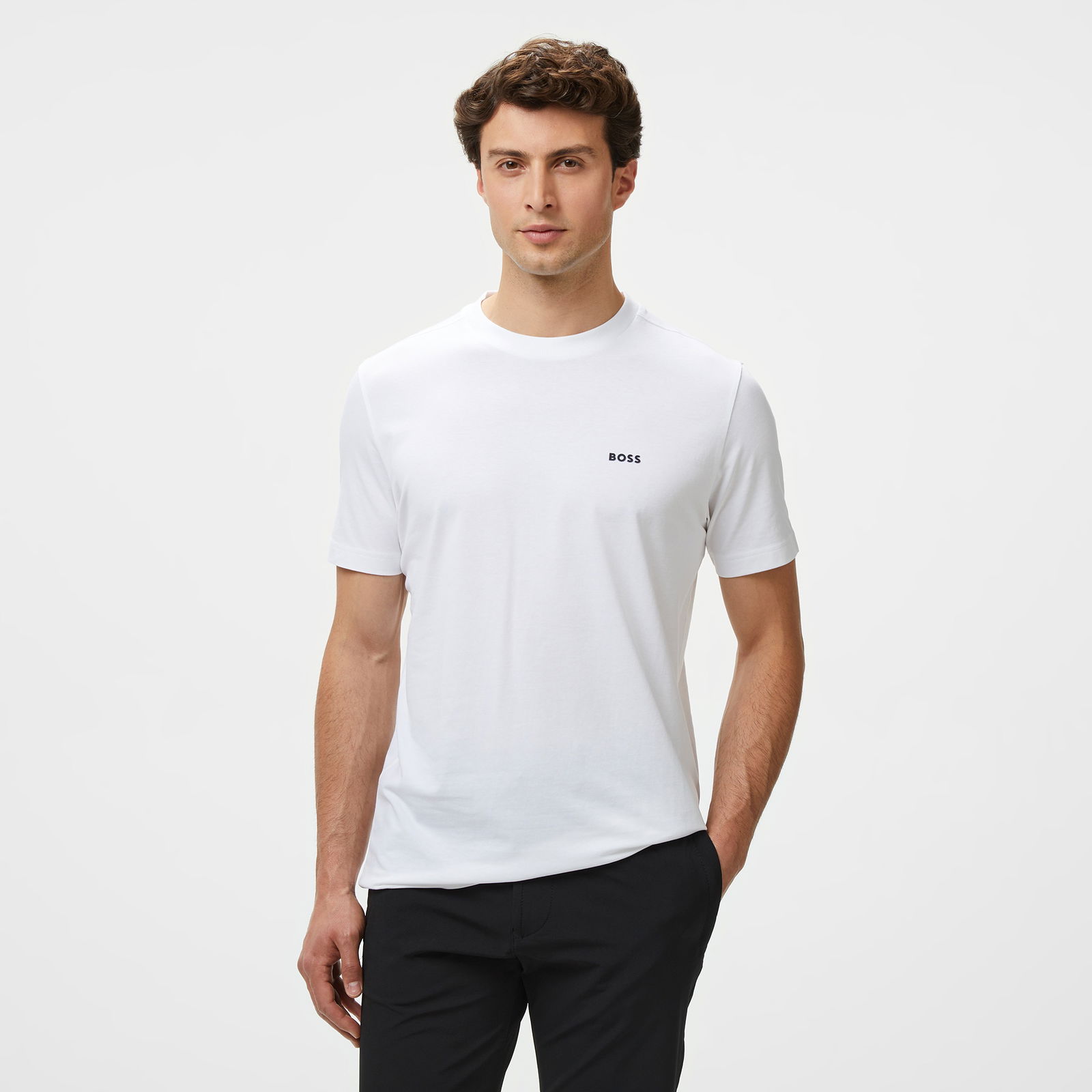 Boss Tee Erkek Krem T-Shirt
