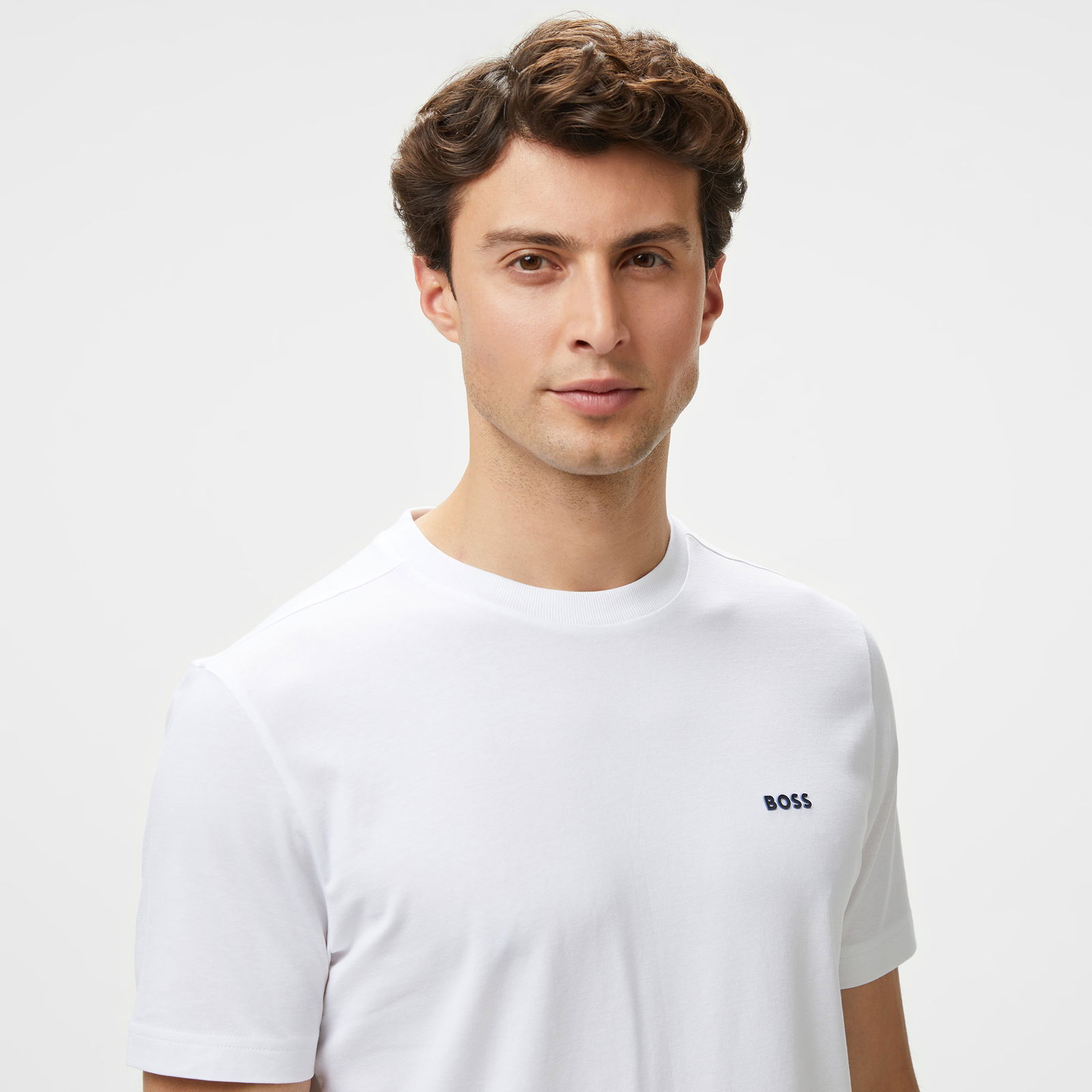 Boss Tee Erkek Krem T-Shirt