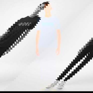  Boss Te Logotexture Erkek Mavi T-Shirt
