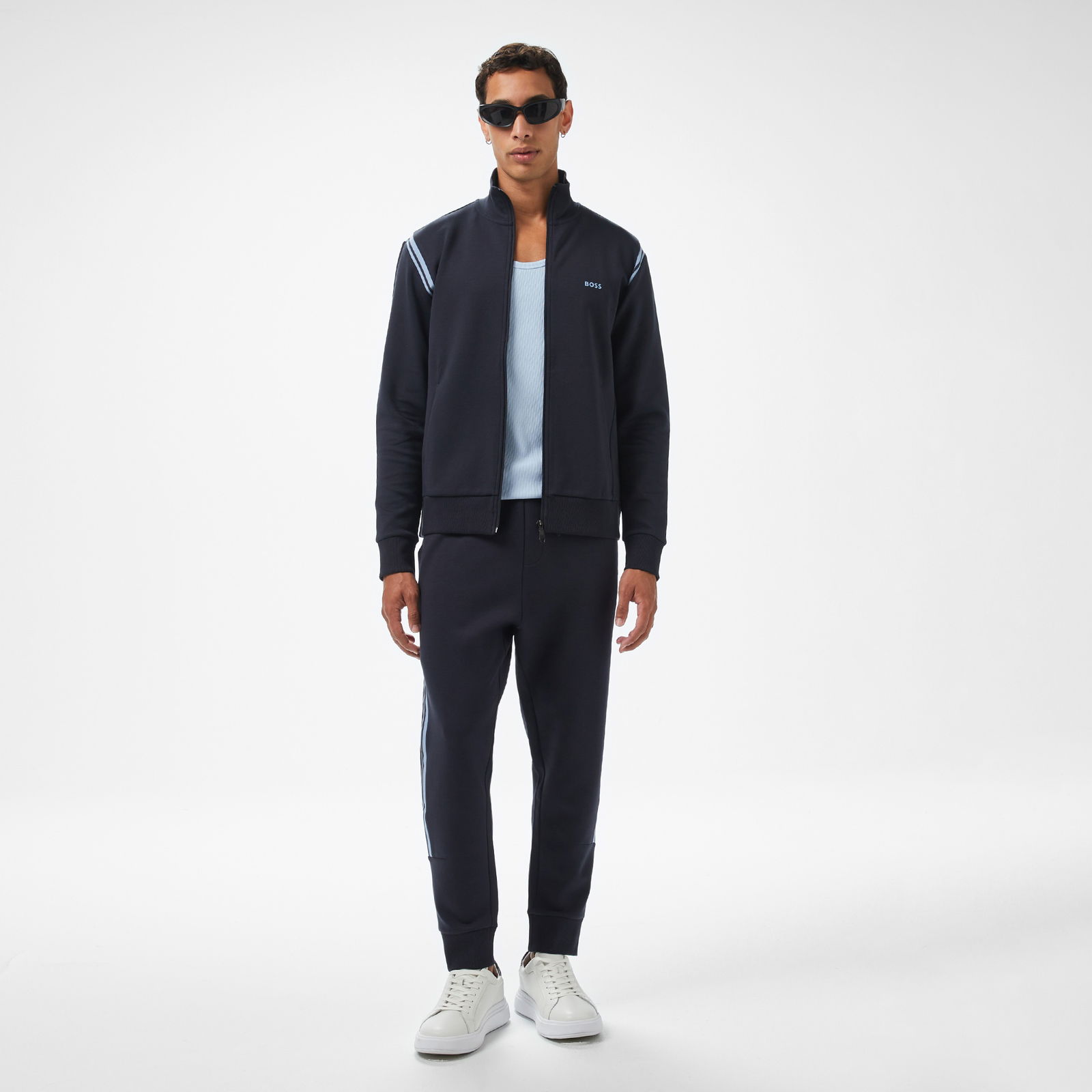 Boss Tracksuit Set Erkek Mavi Sweatshirt