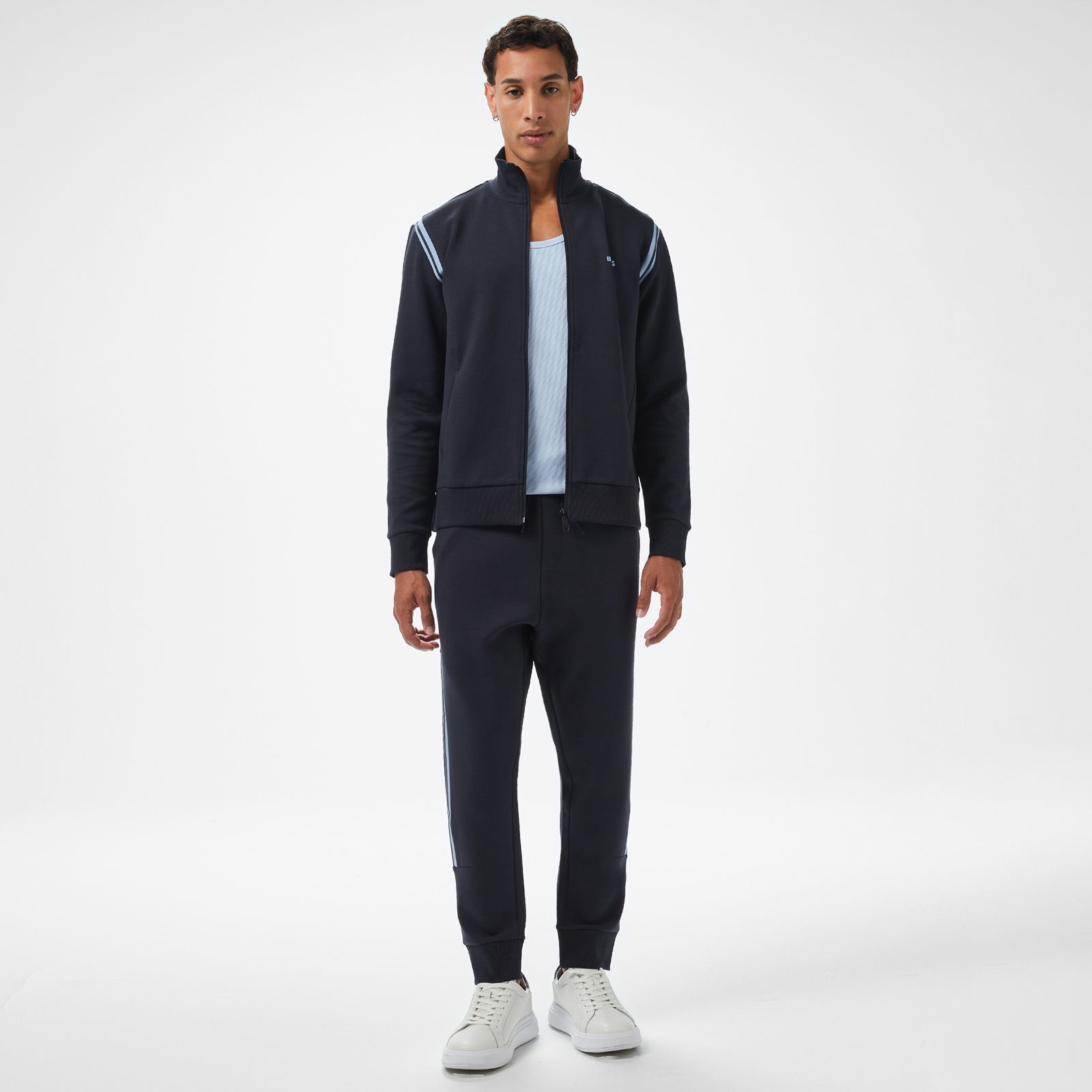 Boss Tracksuit Set Erkek Mavi Sweatshirt