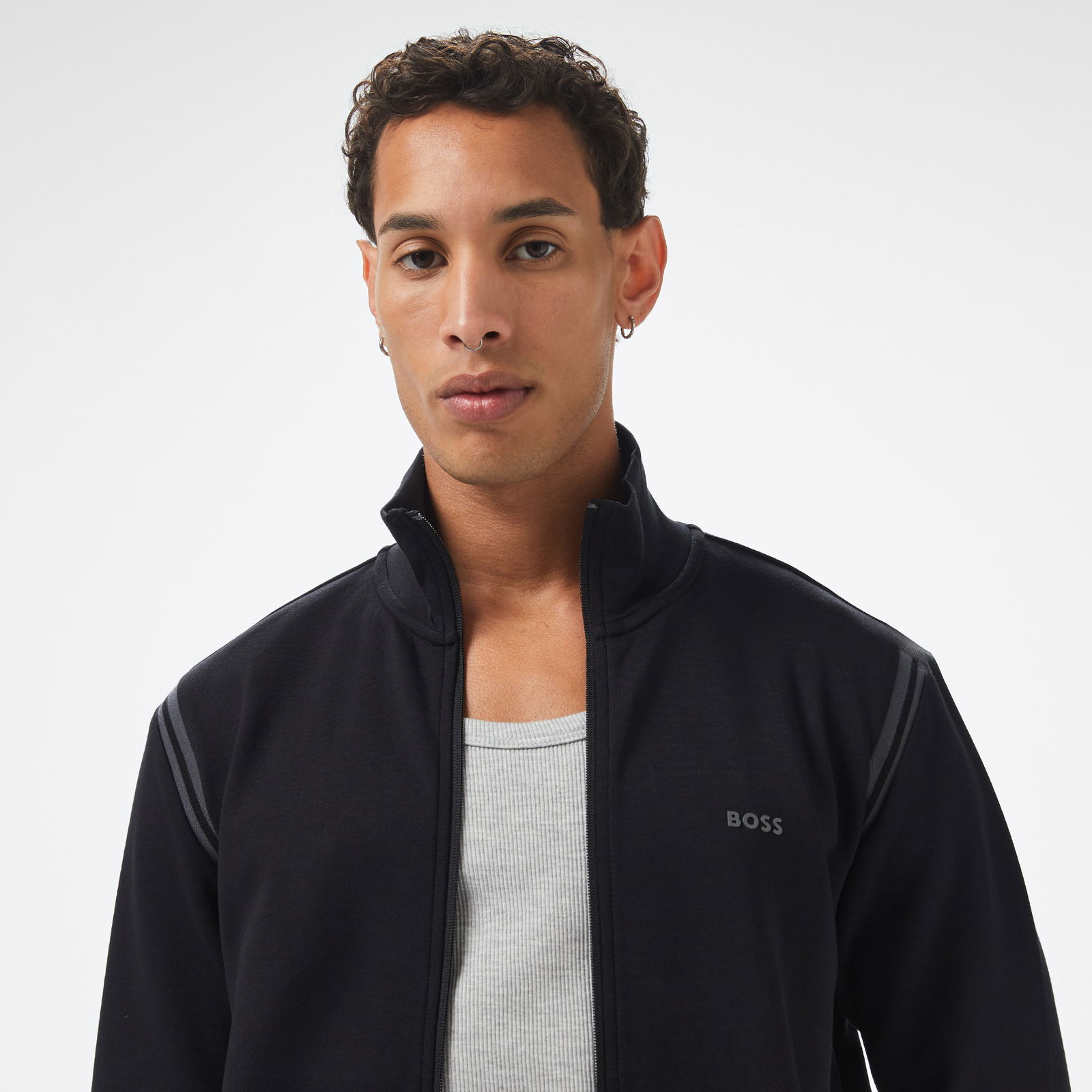 Boss Tracksuit Set Erkek Siyah Sweatshirt